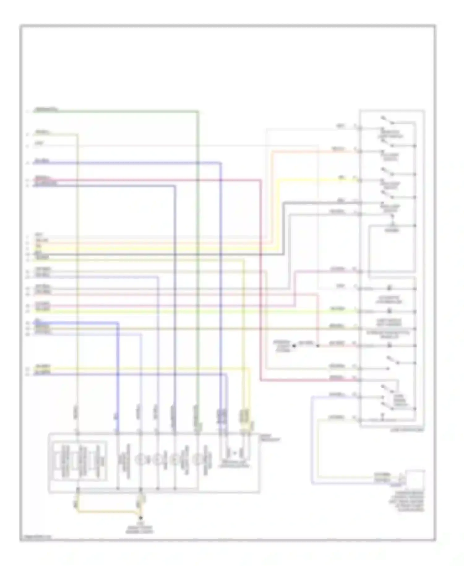 Wiring diagram vertical aim control motor for BMW 7 series E65/E66 (2001-2005) (2 of 6)