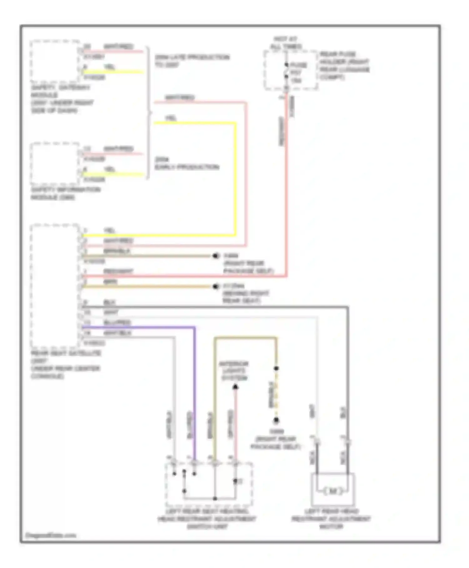 Wiring diagram yel for BMW 7 series E65/E66 (2001-2005) (38 of 73)