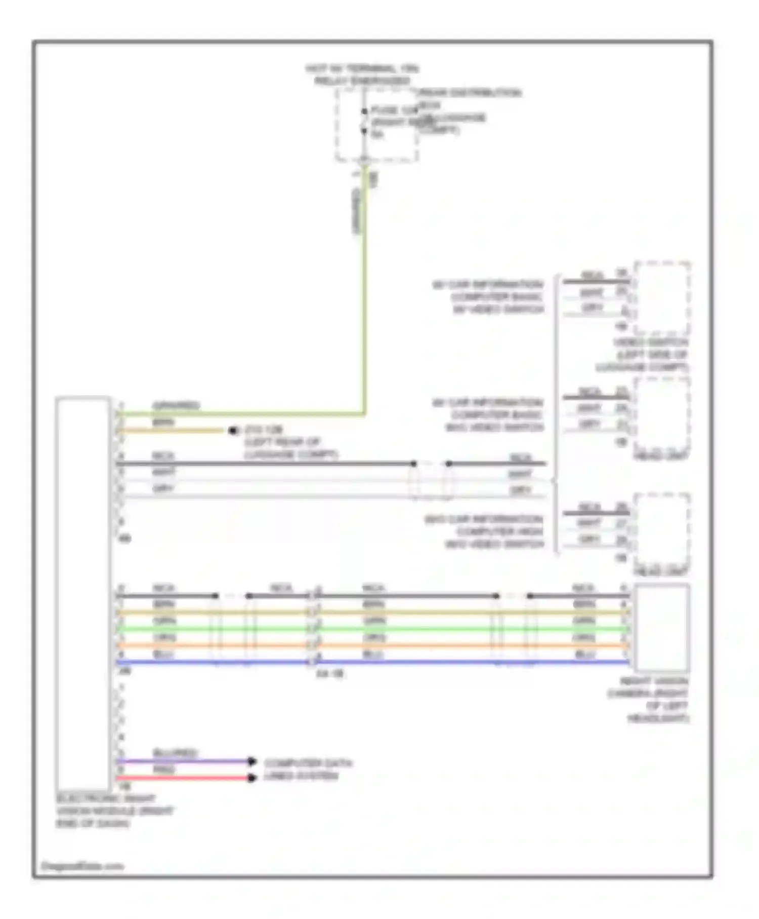 7 series BMW F01/F02 facelift (2012-2015): Electronic night vision circuit, late production