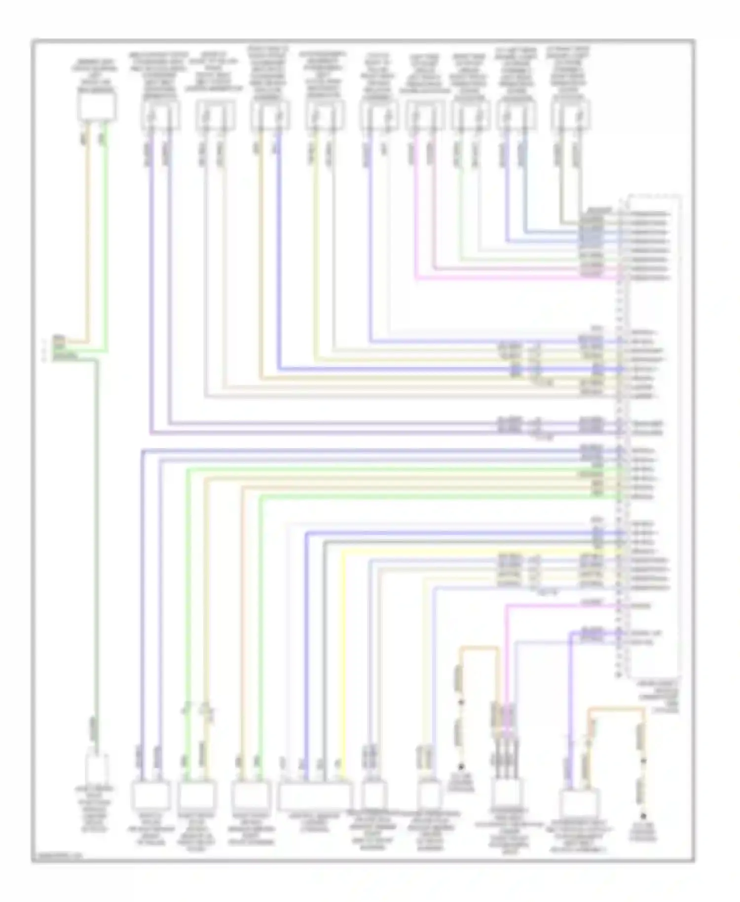 7 series BMW F01/F02 facelift (2012-2015): Supplemental restraints circuit (2 of 2)