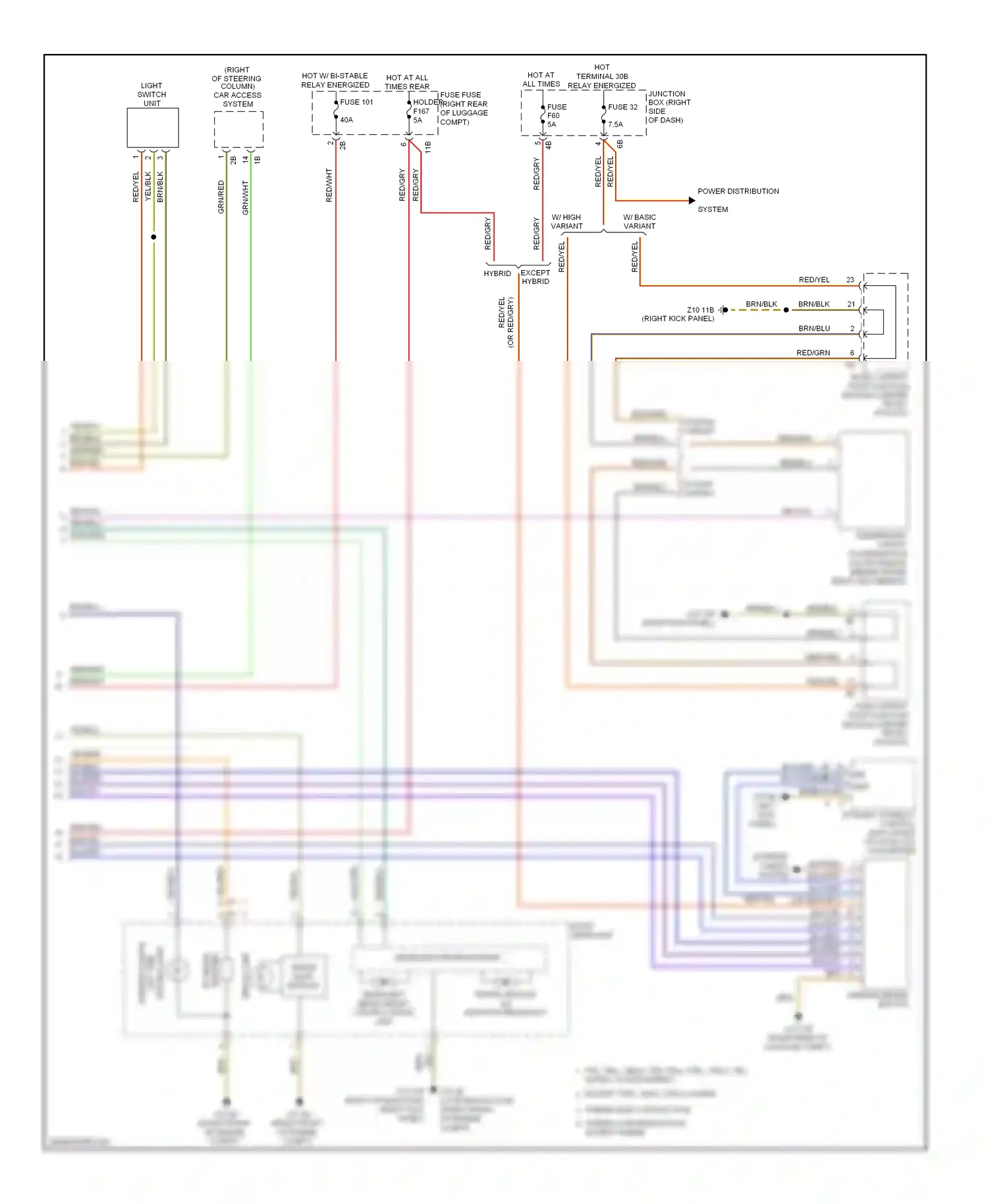 Wiring diagram basic variant roof function for BMW 7 series F01/F02 facelift (2012-2015) (1 of 1)