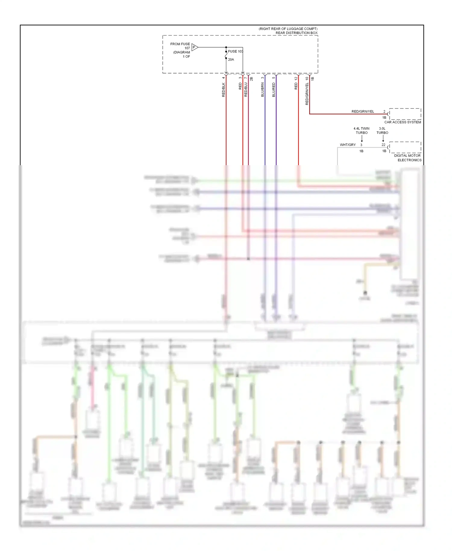 Wiring diagram car access system for BMW 7 series F01/F02 facelift (2012-2015) (2 of 4)