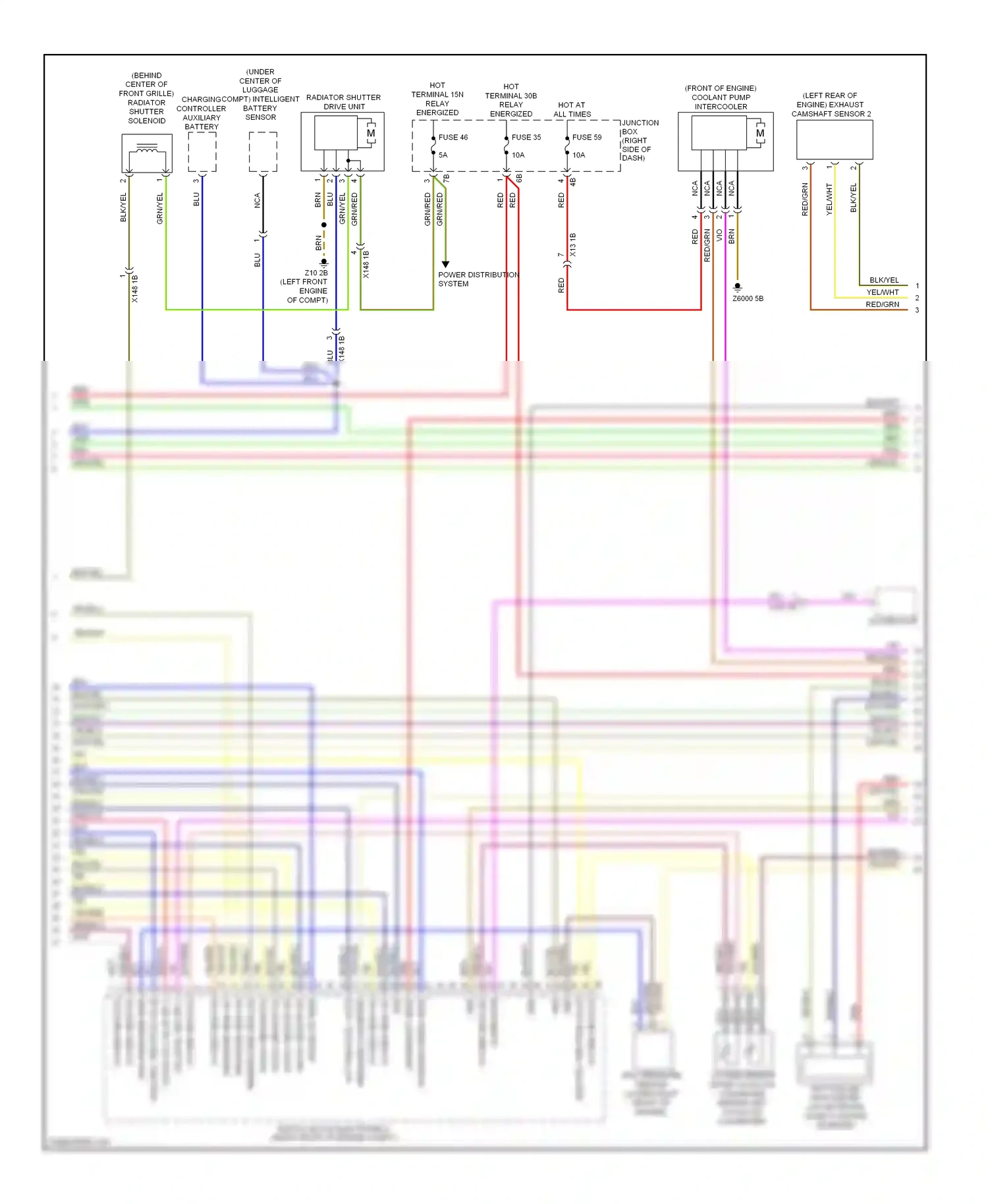 Wiring diagram charging controller auxiliary battery for BMW 7 series F01/F02 facelift (2012-2015) (1 of 1)