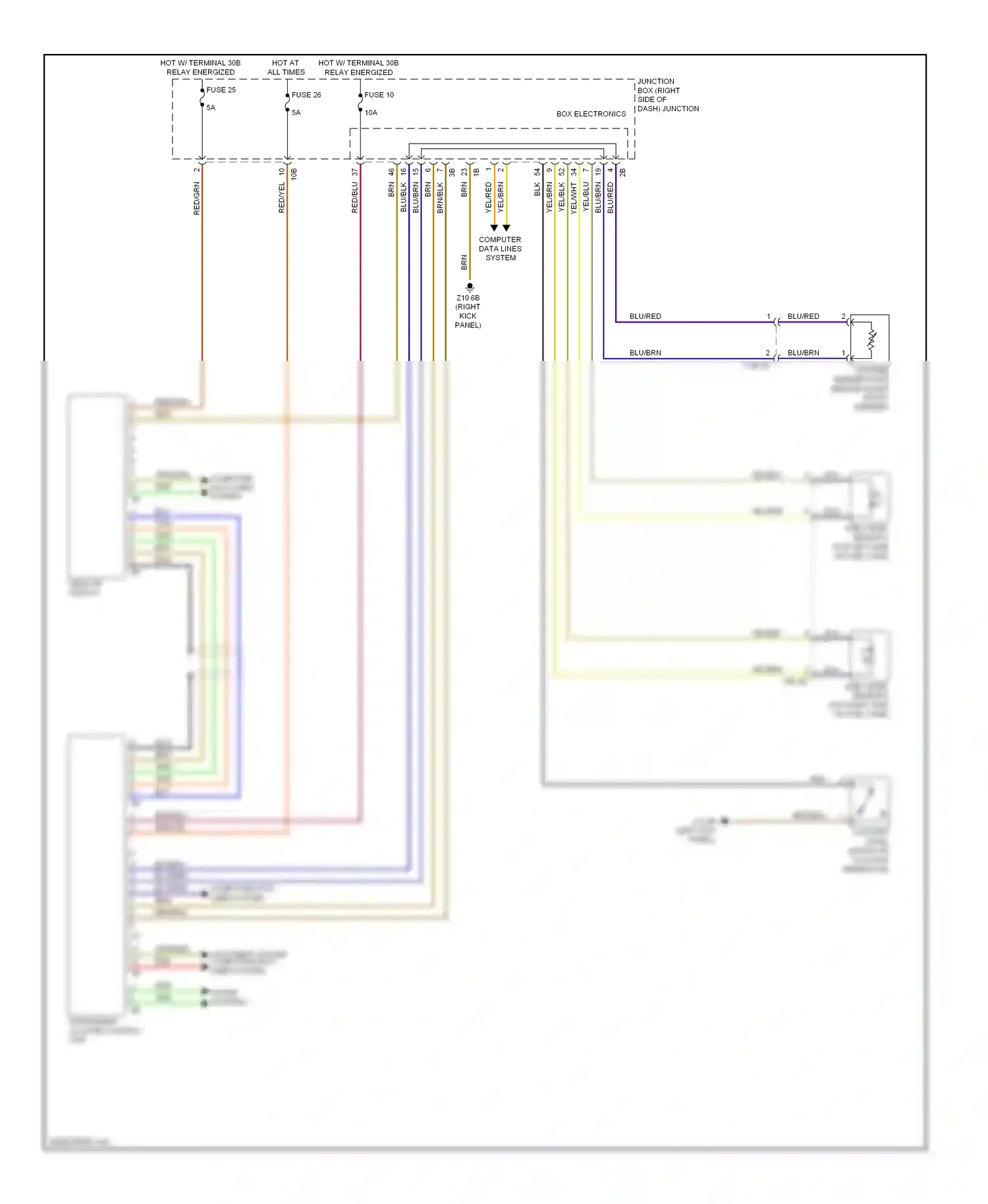 Wiring diagram computer data lines system for BMW 7 series F01/F02 facelift (2012-2015) (36 of 91)