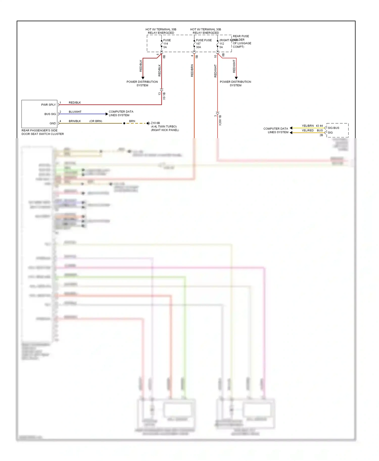 Wiring diagram computer data lines system for BMW 7 series F01/F02 facelift (2012-2015) (49 of 91)