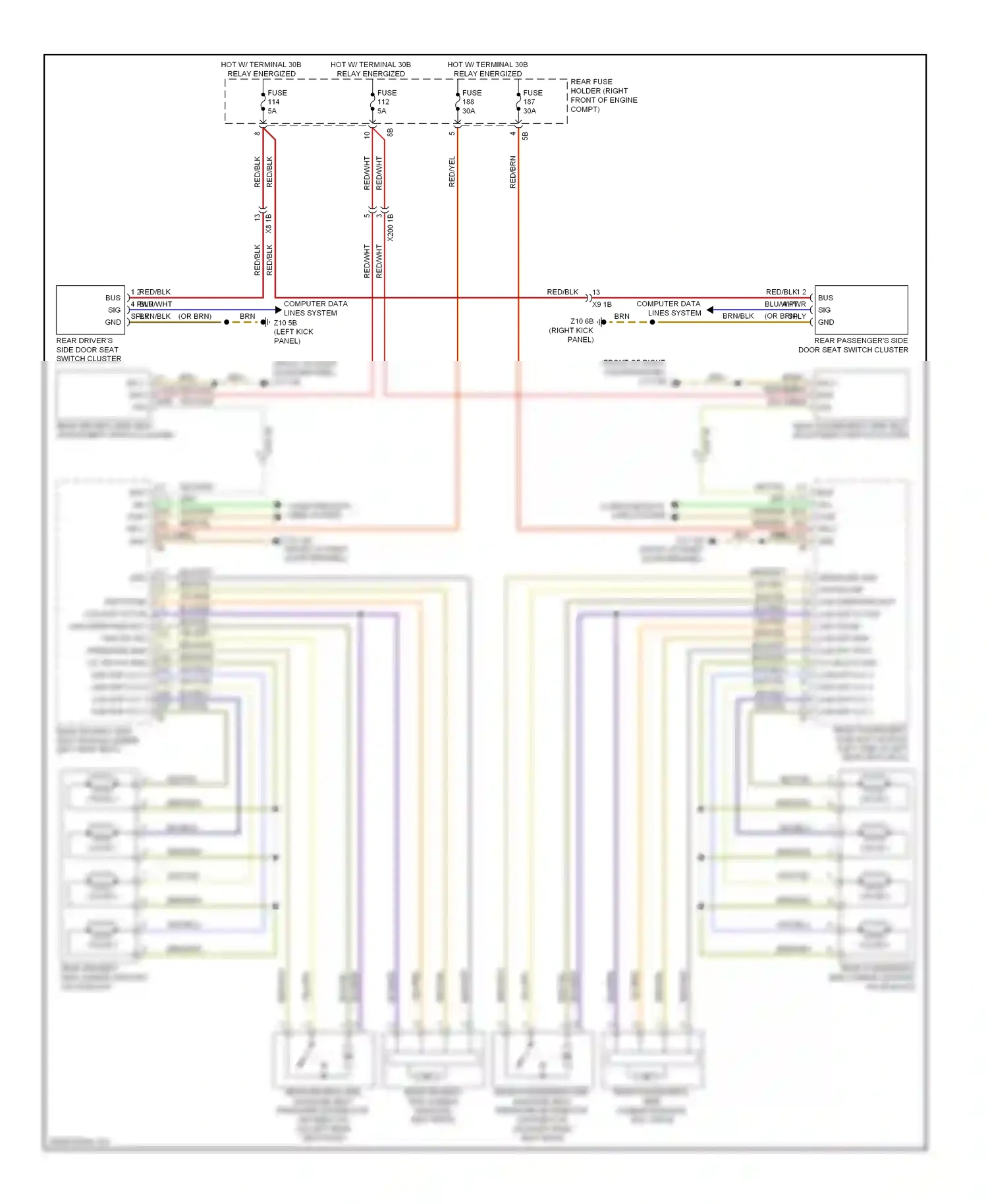 Wiring diagram computer data lines system for BMW 7 series F01/F02 facelift (2012-2015) (67 of 91)