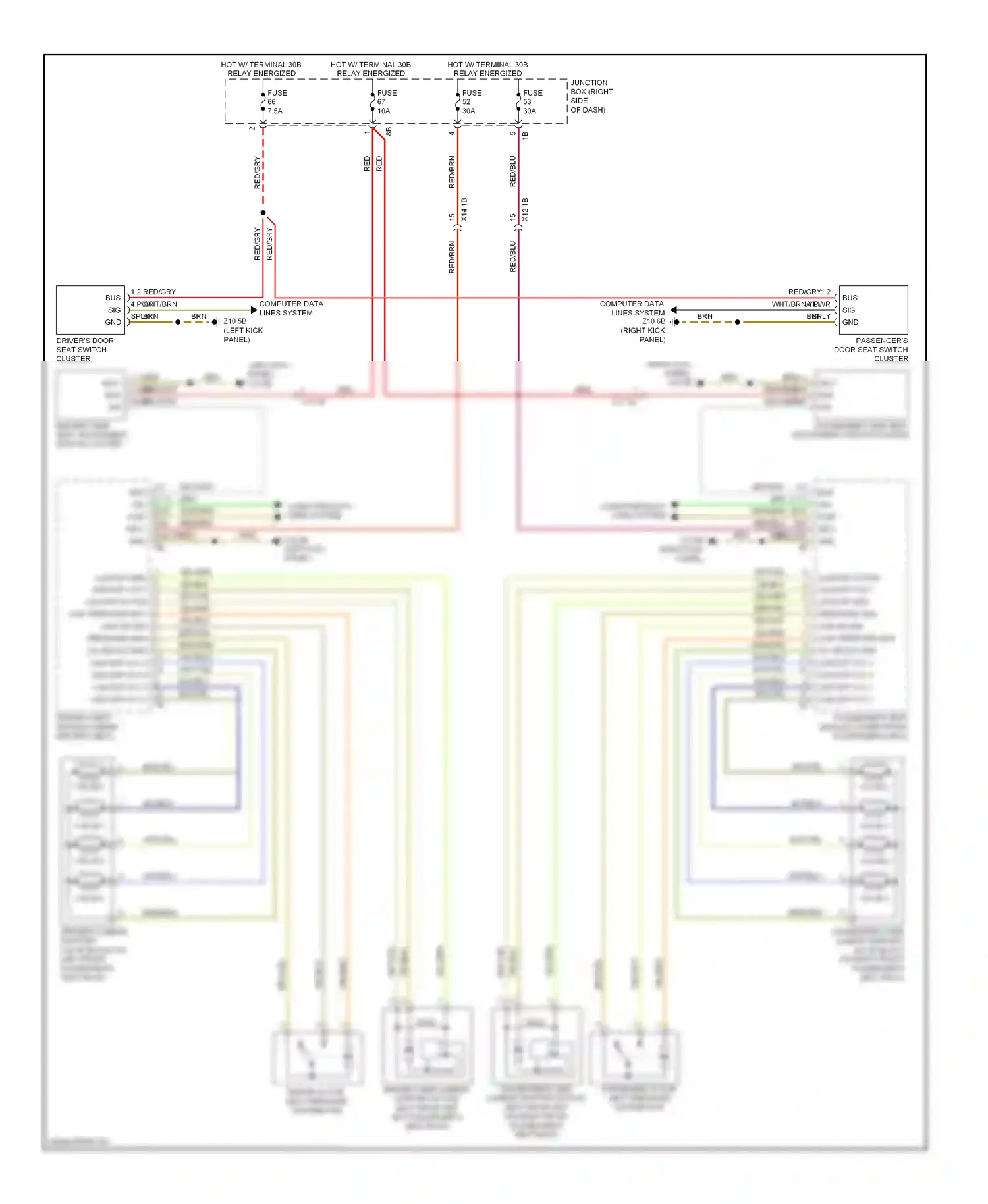 Wiring diagram computer data lines system for BMW 7 series F01/F02 facelift (2012-2015) (68 of 91)