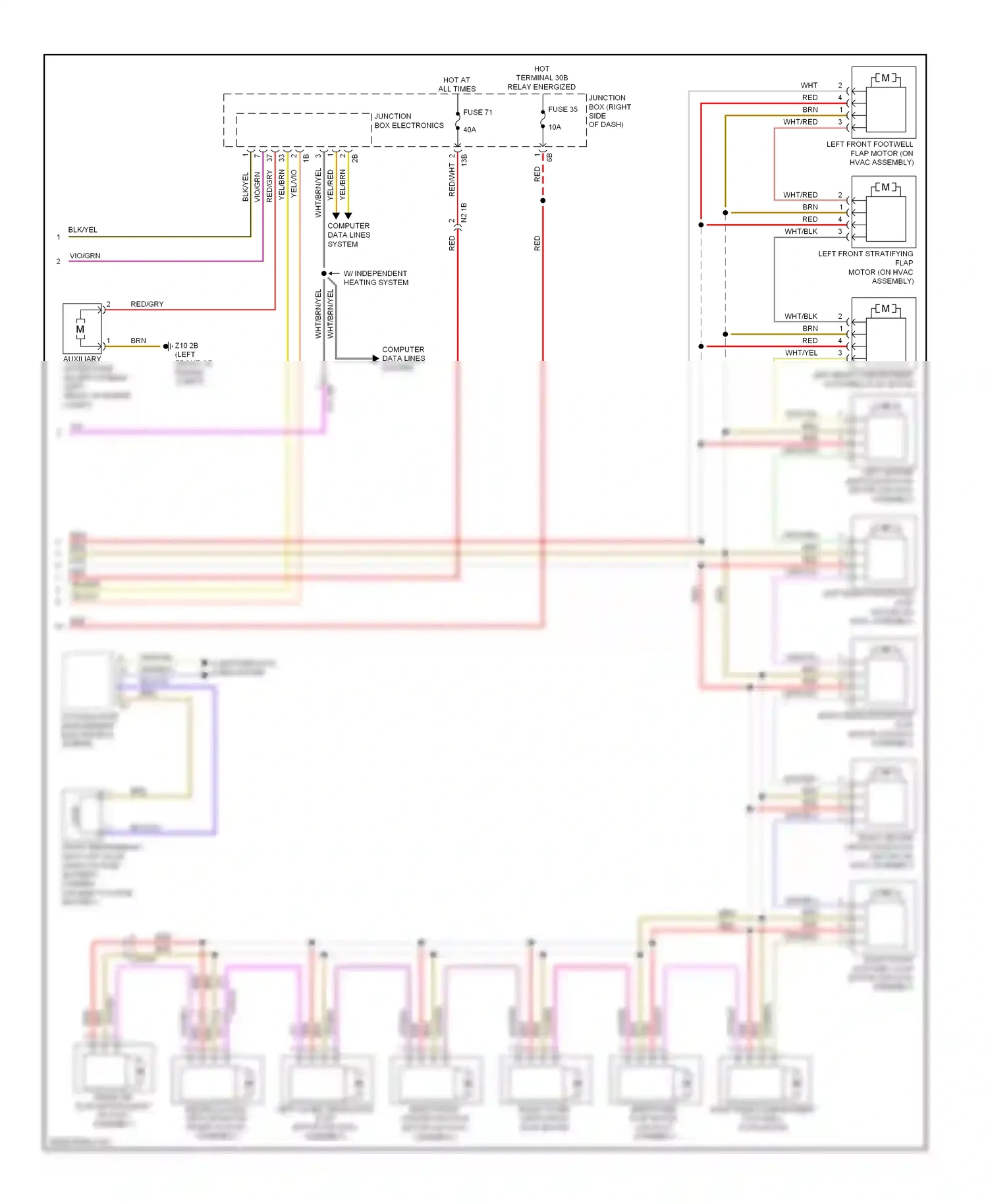 Wiring diagram computer data lines system for BMW 7 series F01/F02 facelift (2012-2015) (9 of 91)