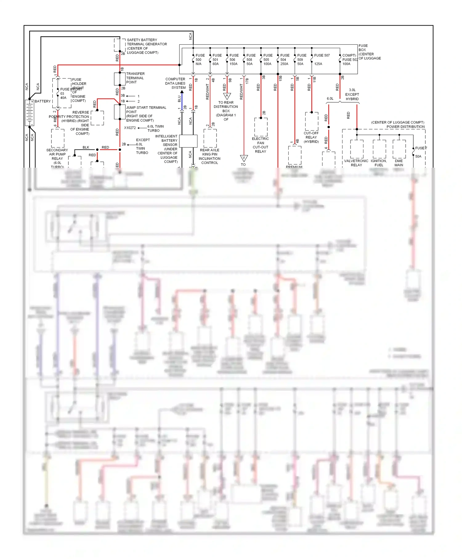 Wiring diagram computer data lines system for BMW 7 series F01/F02 facelift (2012-2015) (55 of 91)