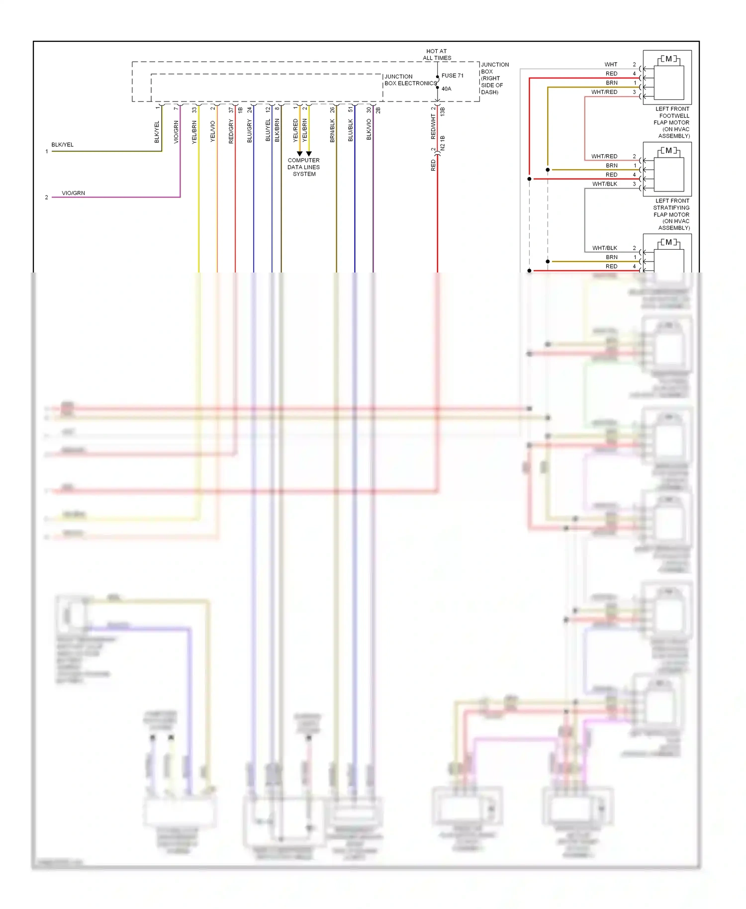 Wiring diagram computer data lines system for BMW 7 series F01/F02 facelift (2012-2015) (5 of 91)