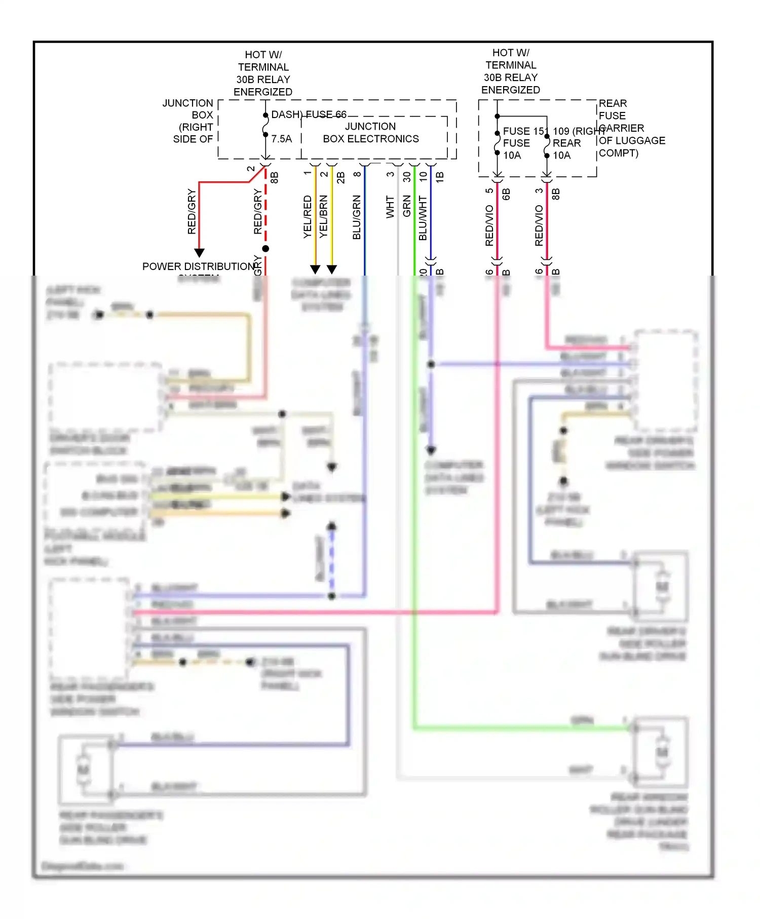 Wiring diagram computer data lines system for BMW 7 series F01/F02 facelift (2012-2015) (70 of 91)