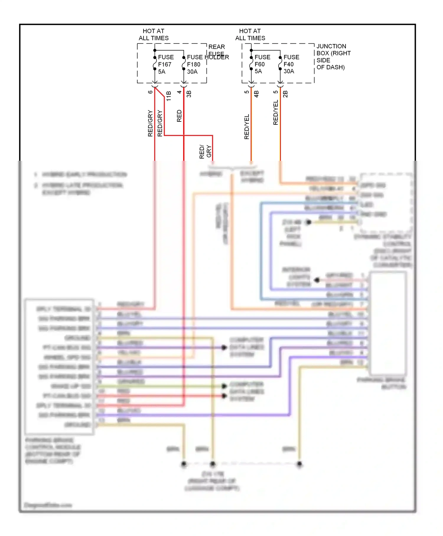 Wiring diagram computer data lines system for BMW 7 series F01/F02 facelift (2012-2015) (77 of 91)