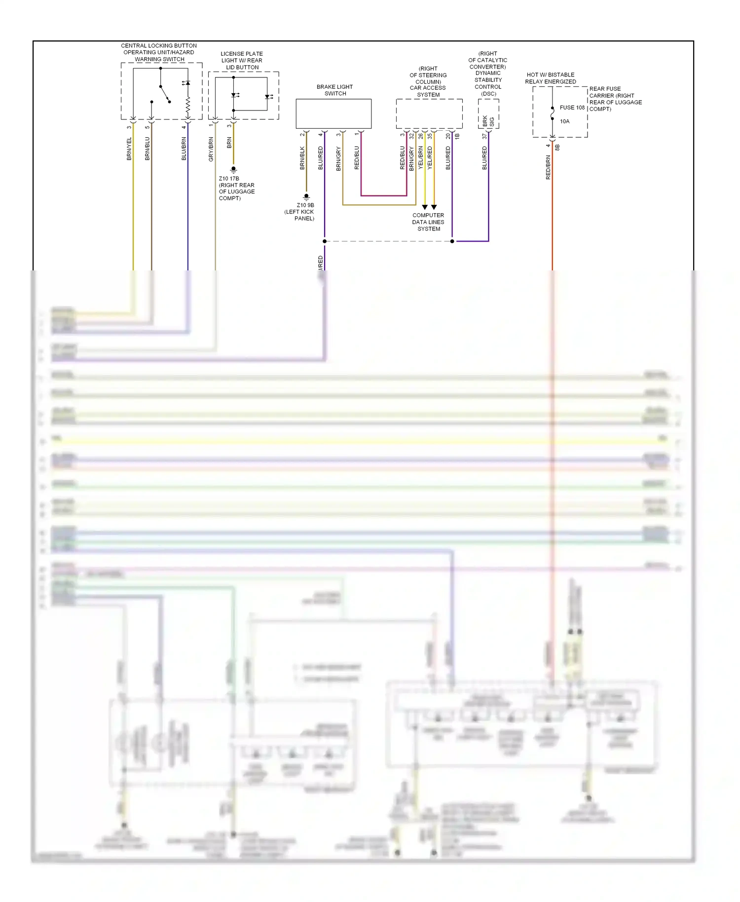Wiring diagram computer data lines system for BMW 7 series F01/F02 facelift (2012-2015) (24 of 91)