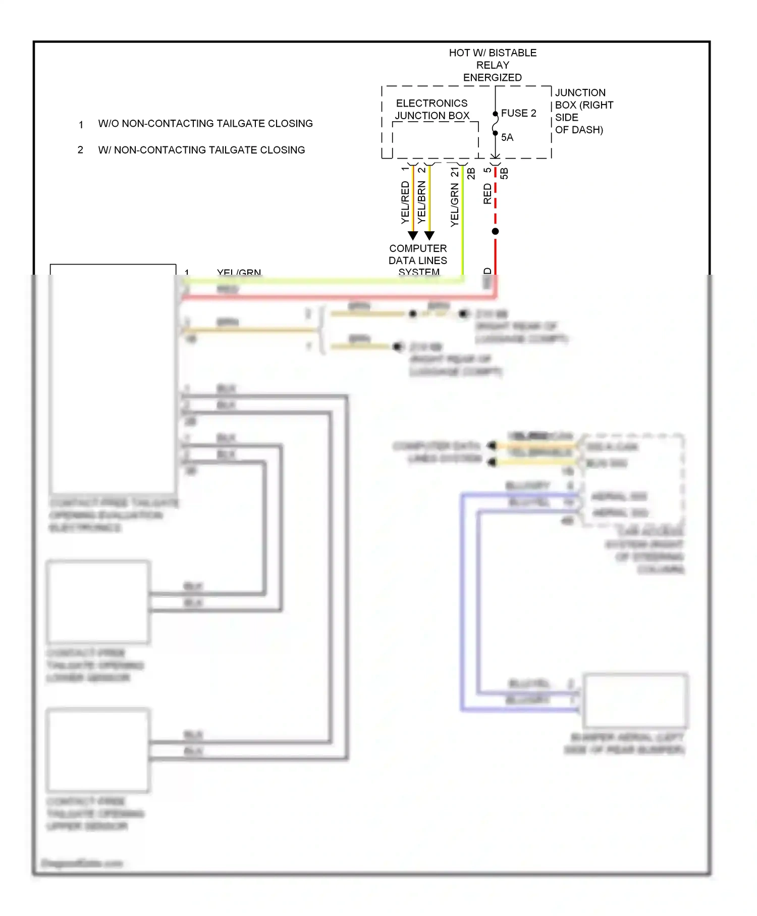Wiring diagram computer data lines system for BMW 7 series F01/F02 facelift (2012-2015) (81 of 91)