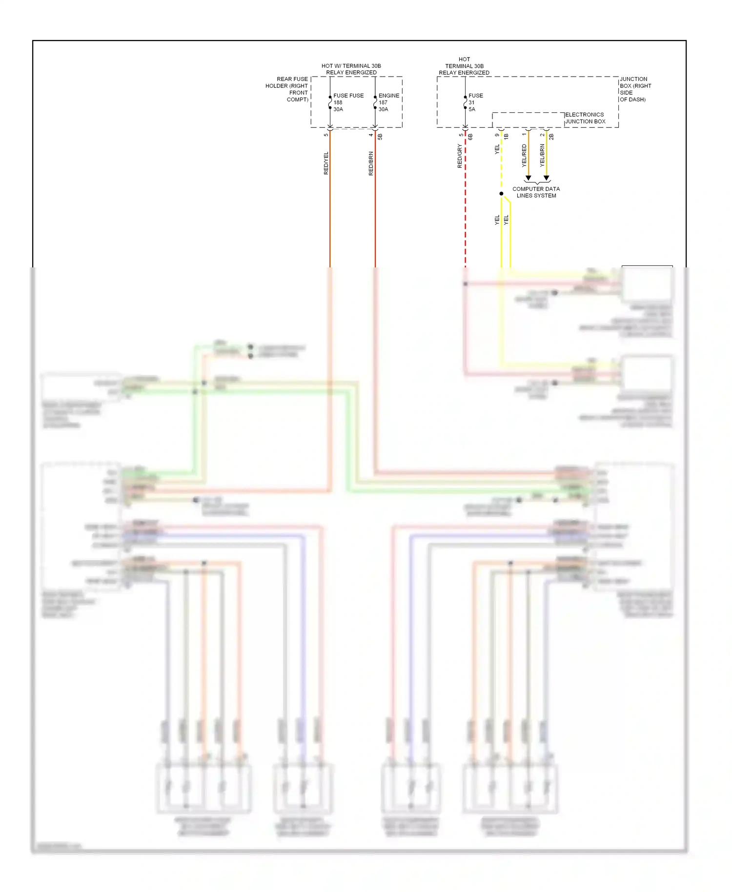 Wiring diagram computer data lines system for BMW 7 series F01/F02 facelift (2012-2015) (65 of 91)