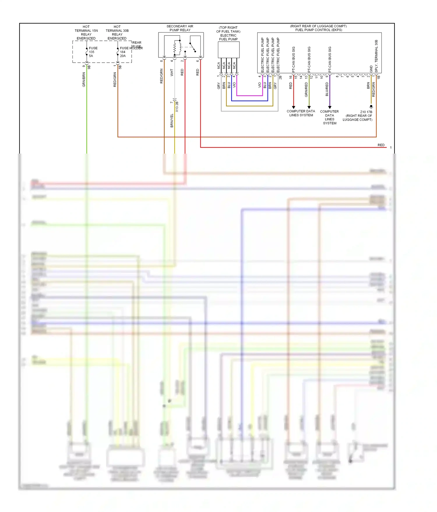 Wiring diagram computer data lines system for BMW 7 series F01/F02 facelift (2012-2015) (90 of 91)