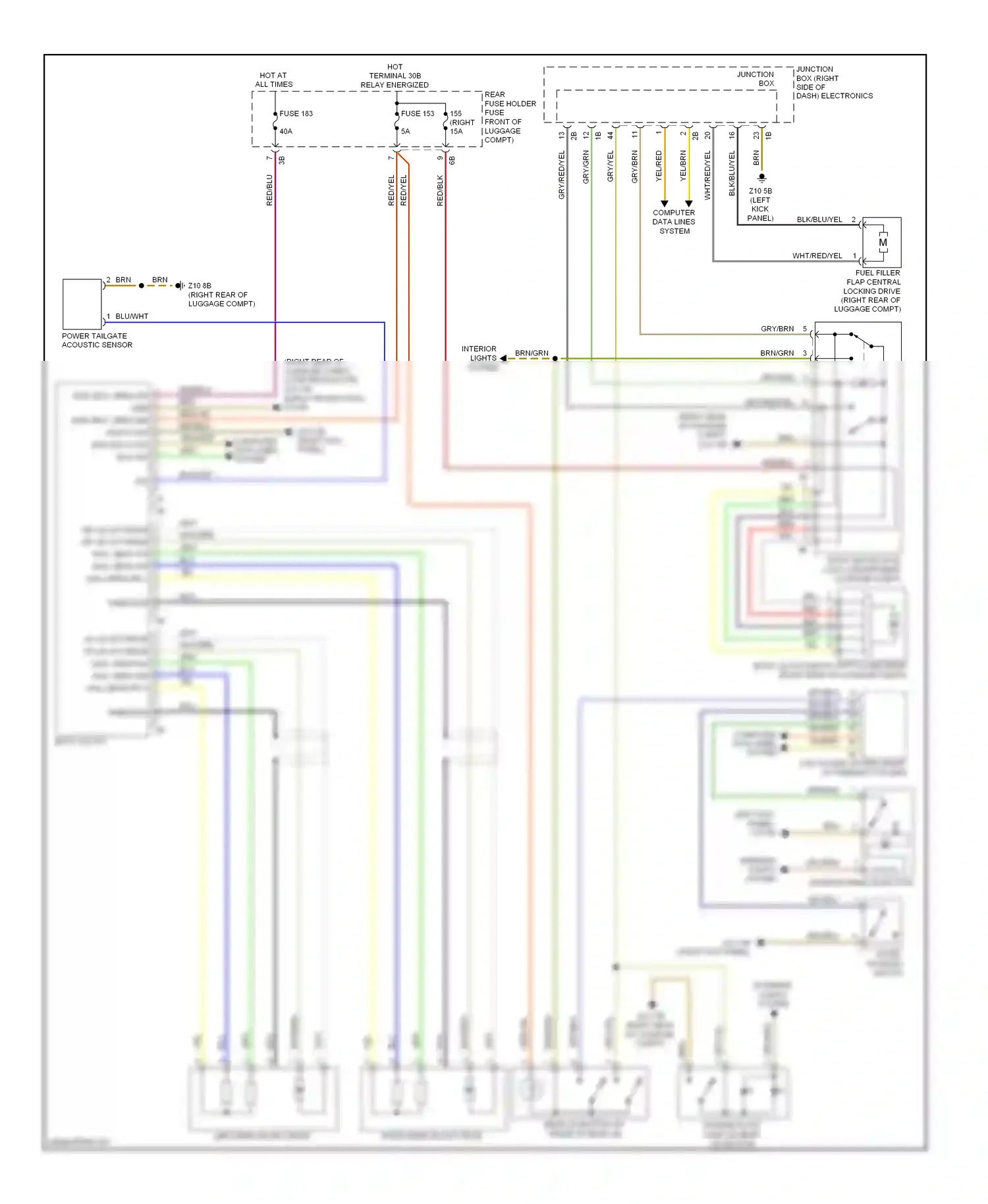 Wiring diagram computer data lines system for BMW 7 series F01/F02 facelift (2012-2015) (82 of 91)