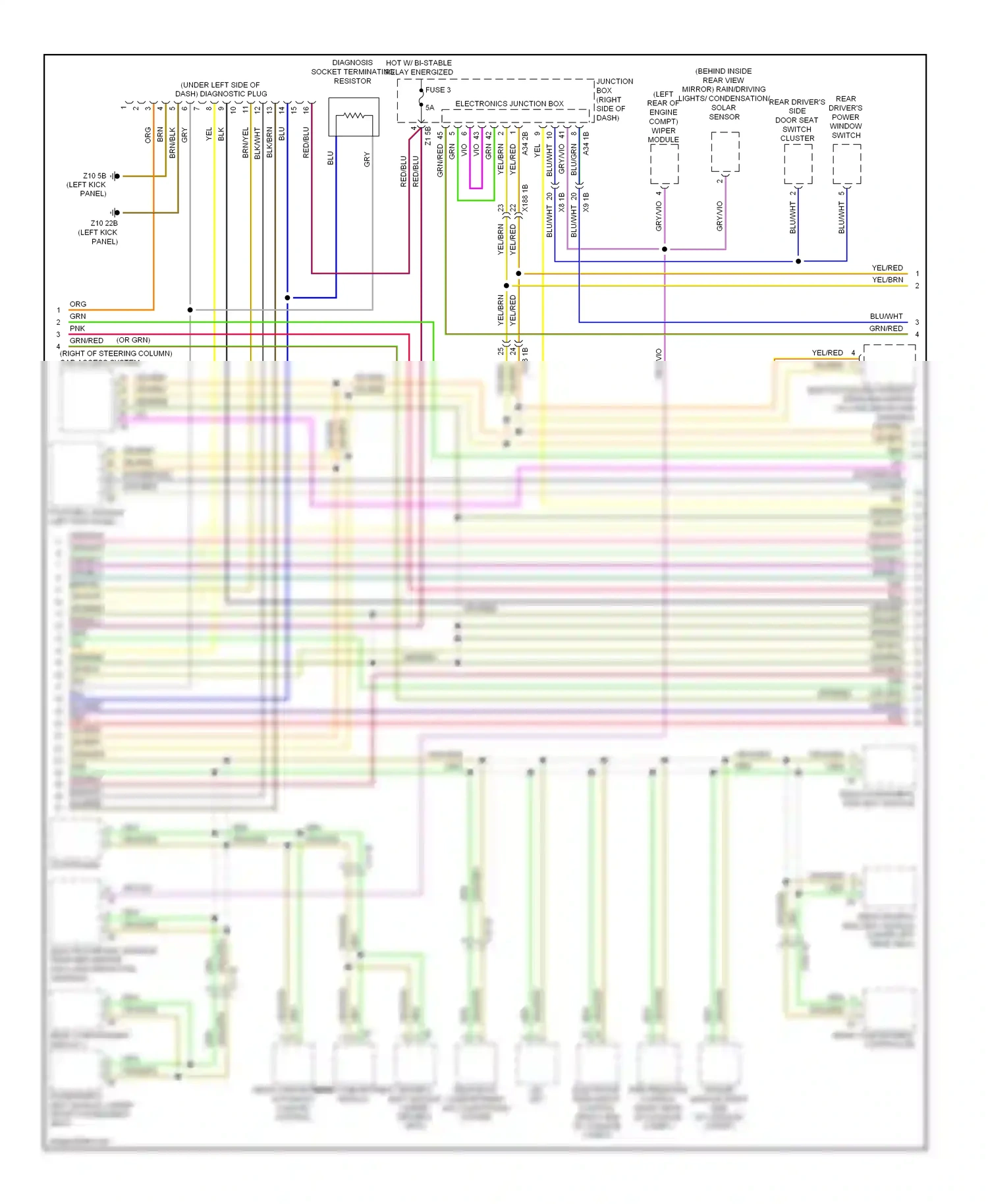 Wiring diagram diagnosis socket terminating resistor for BMW 7 series F01/F02 facelift (2012-2015) (1 of 1)