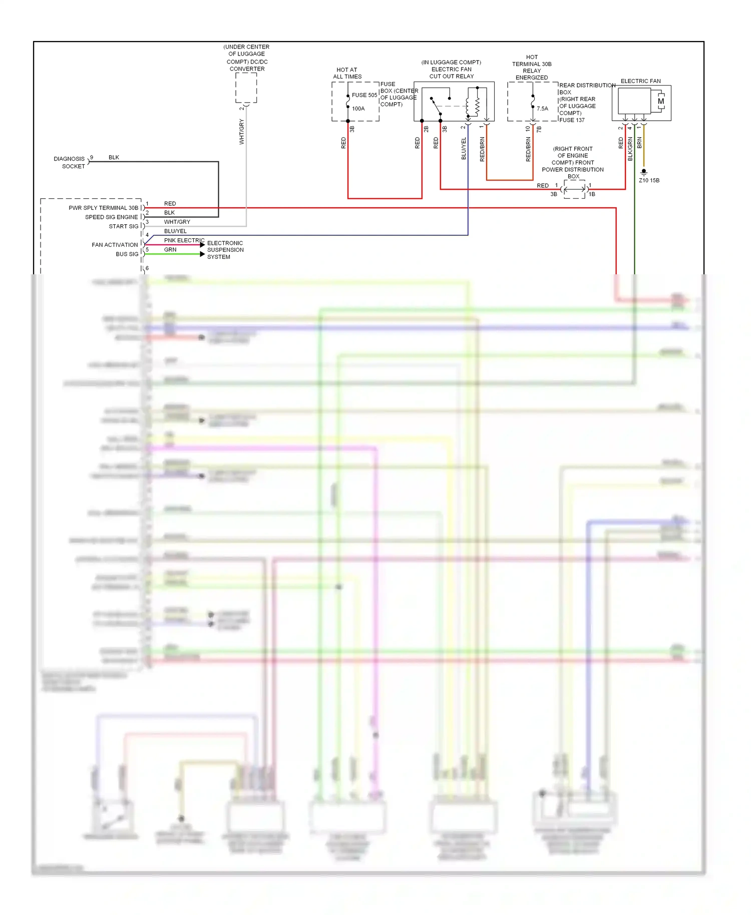 Wiring diagram diagnosis socket for BMW 7 series F01/F02 facelift (2012-2015) (1 of 1)