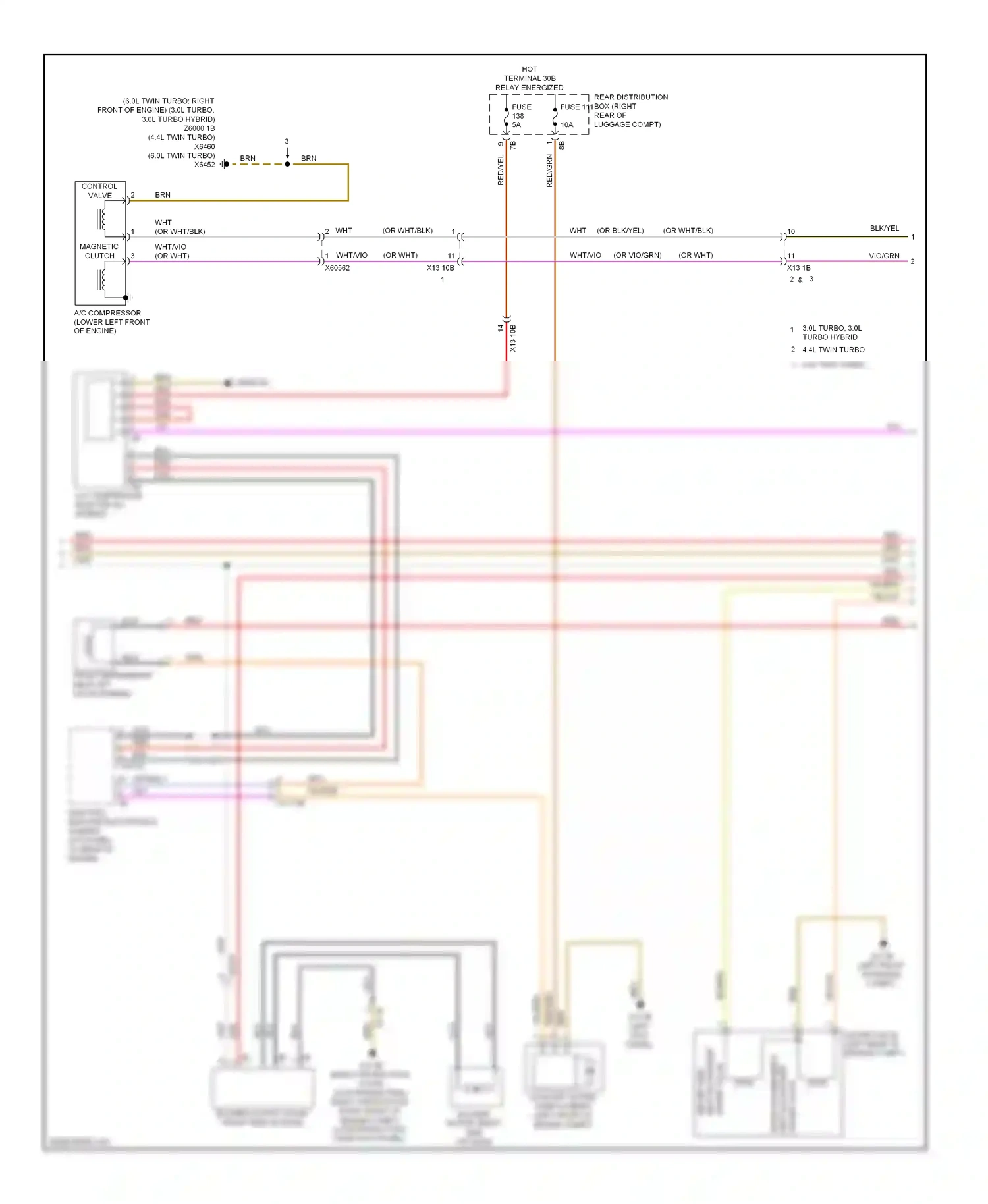 Wiring diagram driver side for BMW 7 series F01/F02 facelift (2012-2015) (1 of 2)