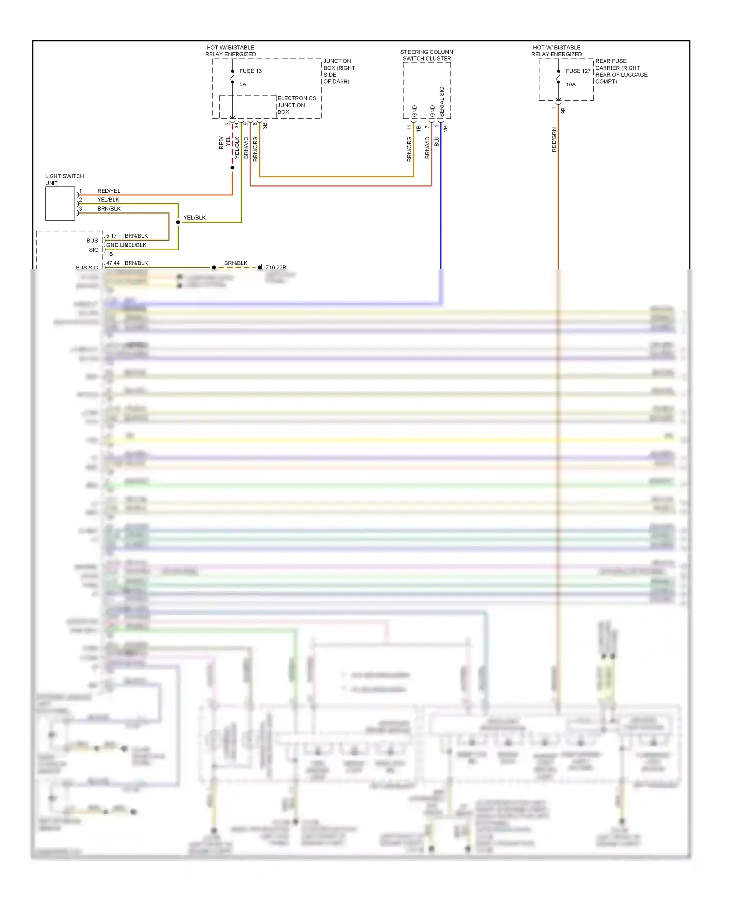 Wiring diagram electronics junction box for BMW 7 series F01/F02 facelift (2012-2015) (5 of 22)