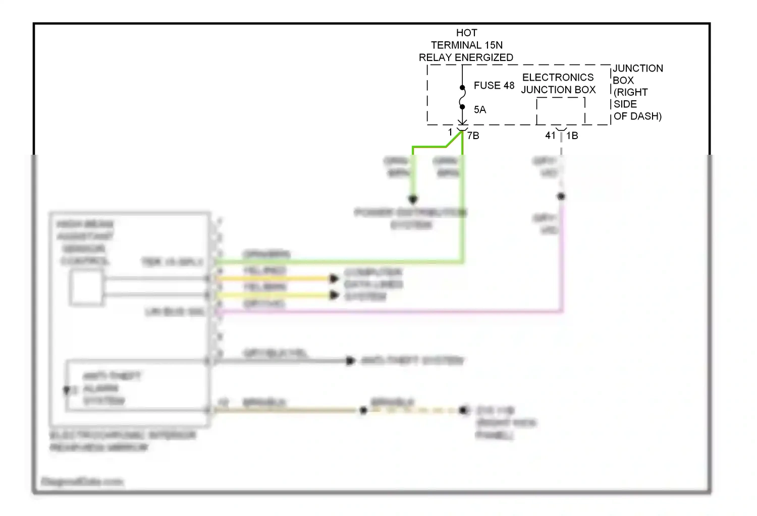 Wiring diagram electronics junction box for BMW 7 series F01/F02 facelift (2012-2015) (18 of 22)