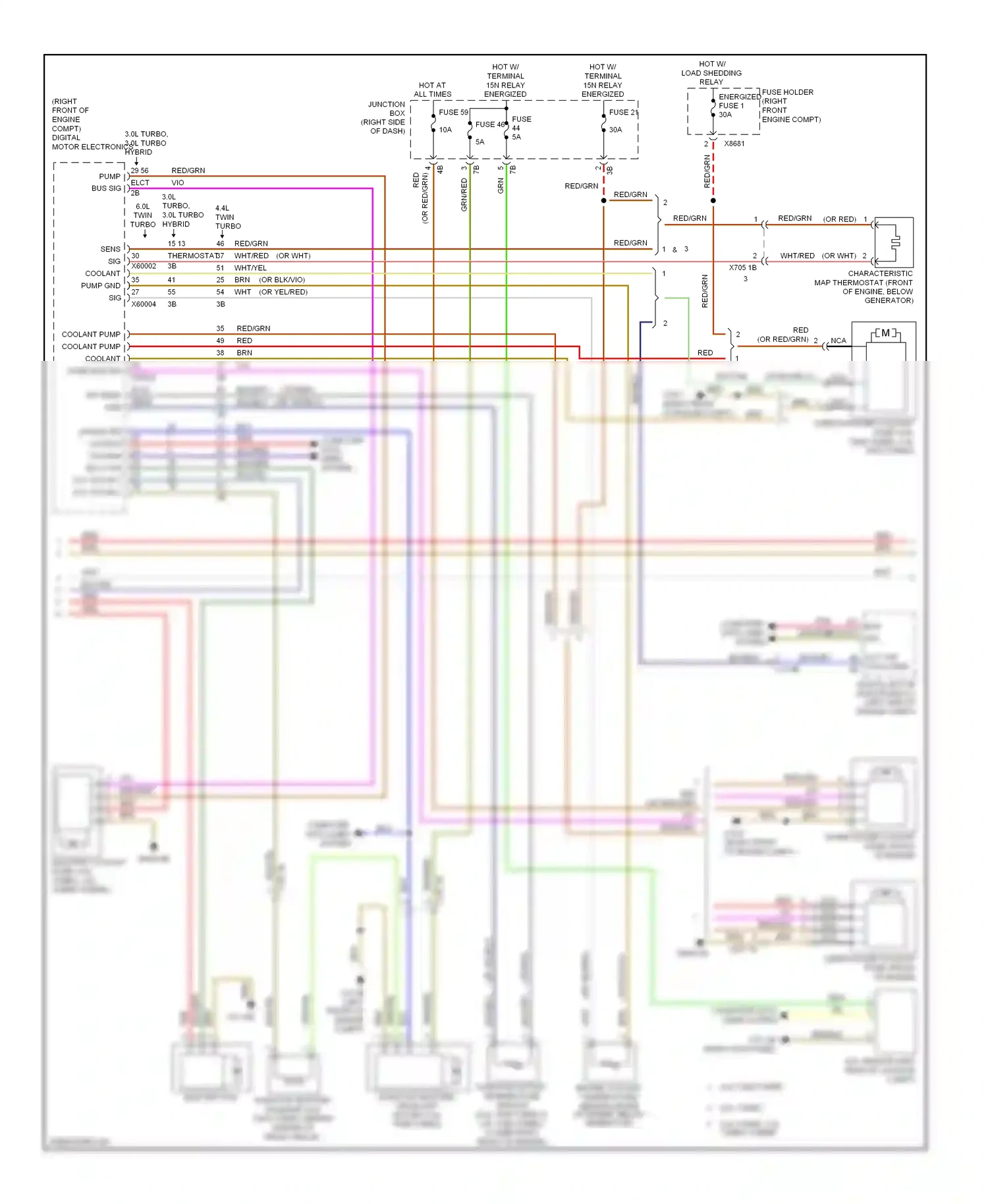 Wiring diagram engine compt) for BMW 7 series F01/F02 facelift (2012-2015) (1 of 4)