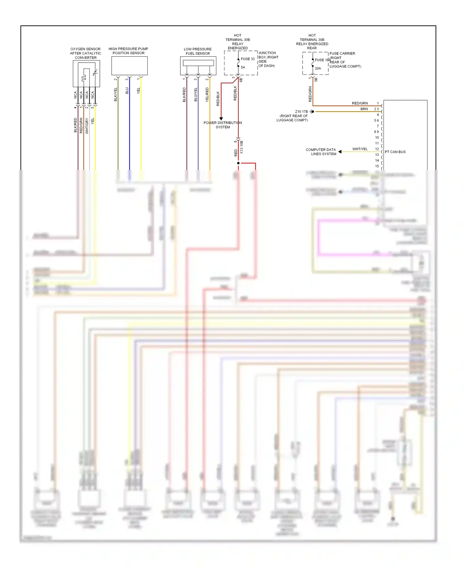 Wiring diagram engine venti- lation heating for BMW 7 series F01/F02 facelift (2012-2015) (1 of 1)