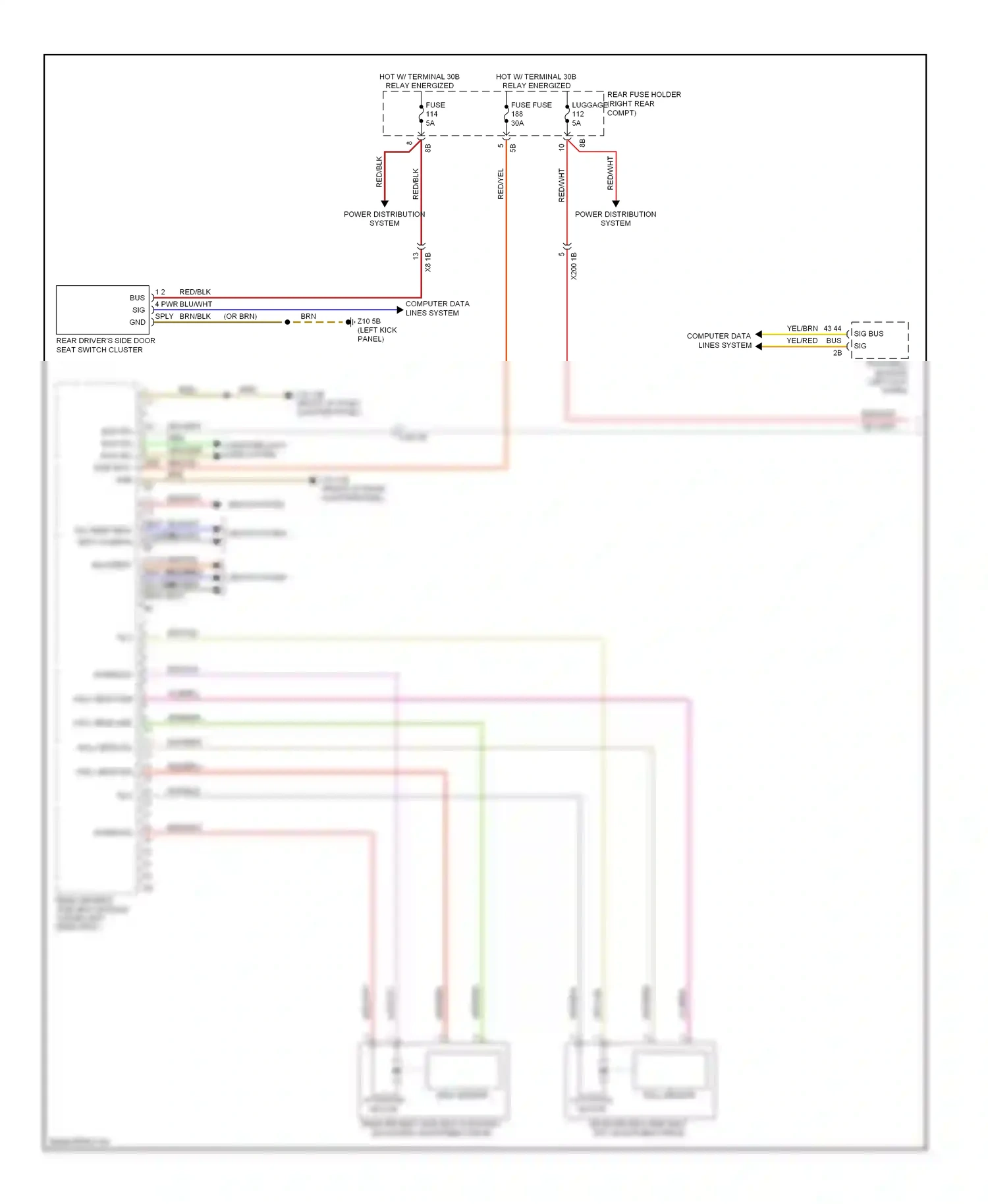Wiring diagram hall sensor for BMW 7 series F01/F02 facelift (2012-2015) (3 of 8)
