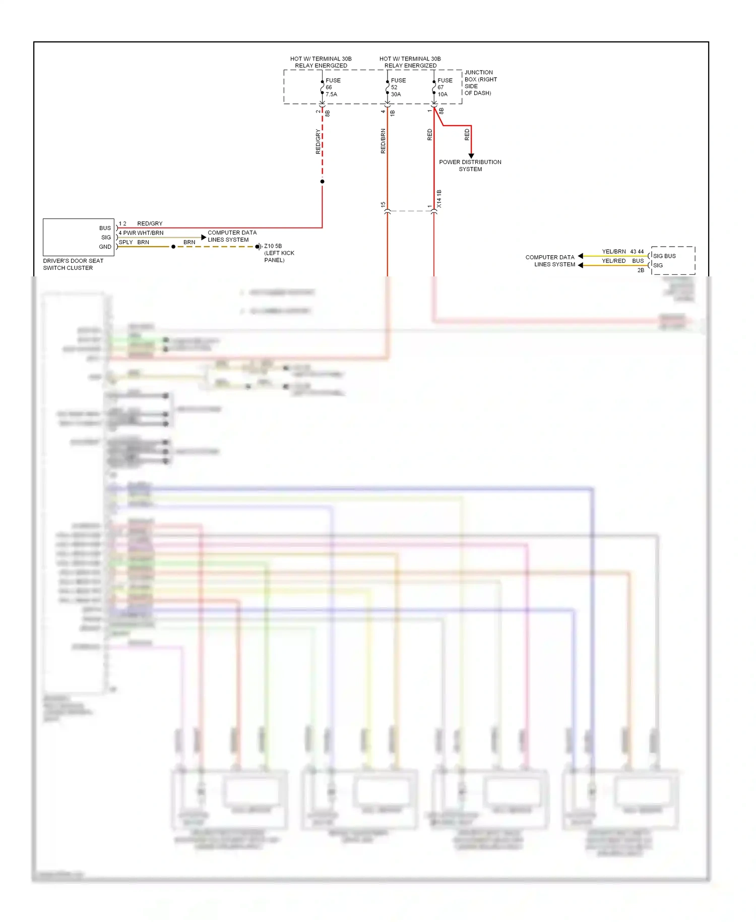 Wiring diagram hall sensor for BMW 7 series F01/F02 facelift (2012-2015) (1 of 8)