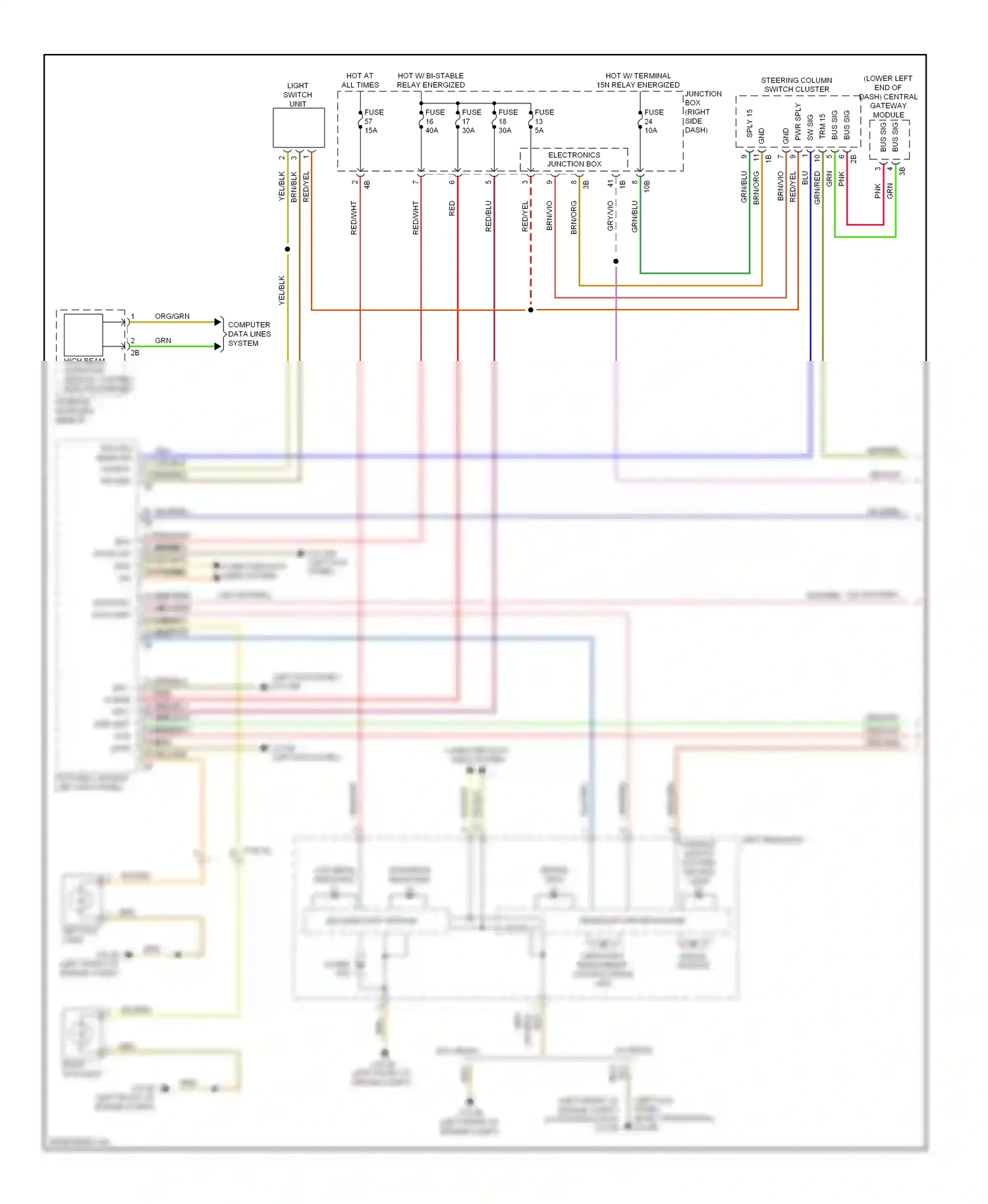 Wiring diagram headlight driver module for BMW 7 series F01/F02 facelift (2012-2015) (3 of 6)