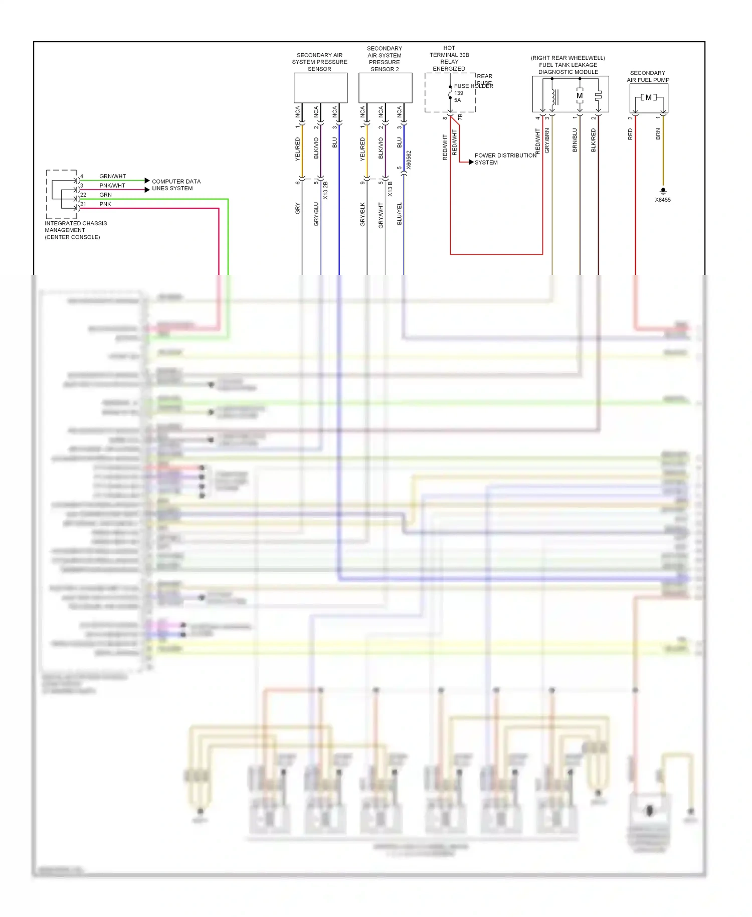 Wiring diagram ignition coils interference suppression capacitor for BMW 7 series F01/F02 facelift (2012-2015) (1 of 1)