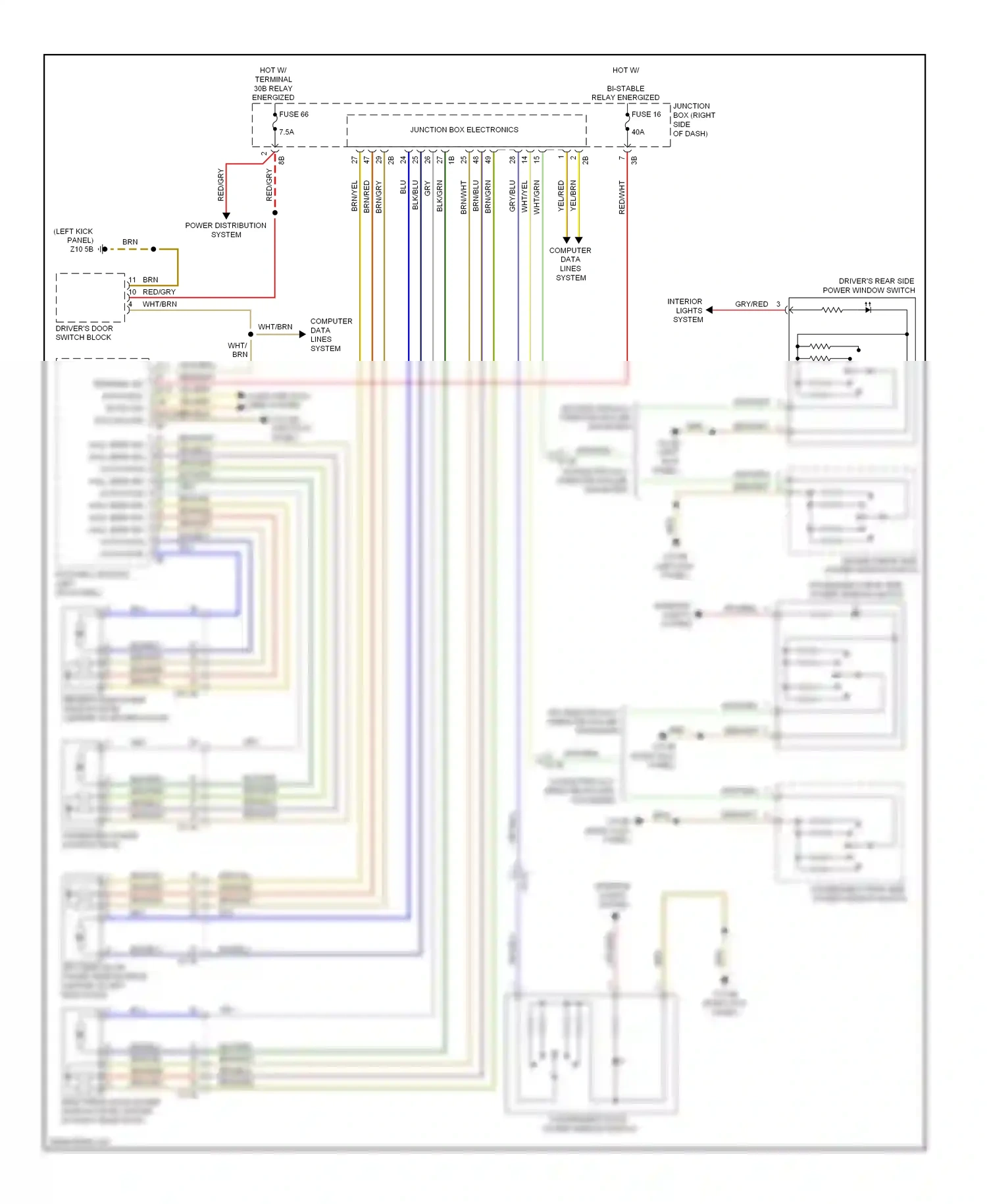 Wiring diagram junction box electronics for BMW 7 series F01/F02 facelift (2012-2015) (7 of 10)