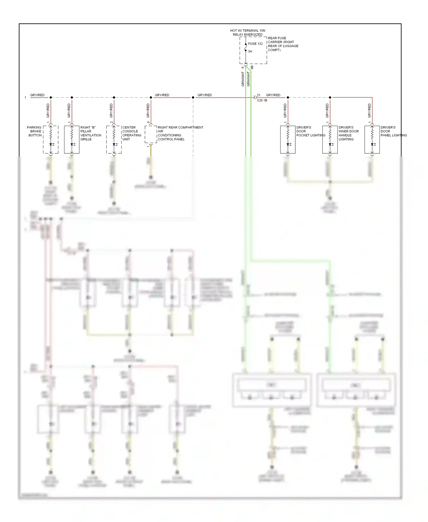 Wiring diagram left backrest lighting for BMW 7 series F01/F02 facelift (2012-2015) (1 of 1)