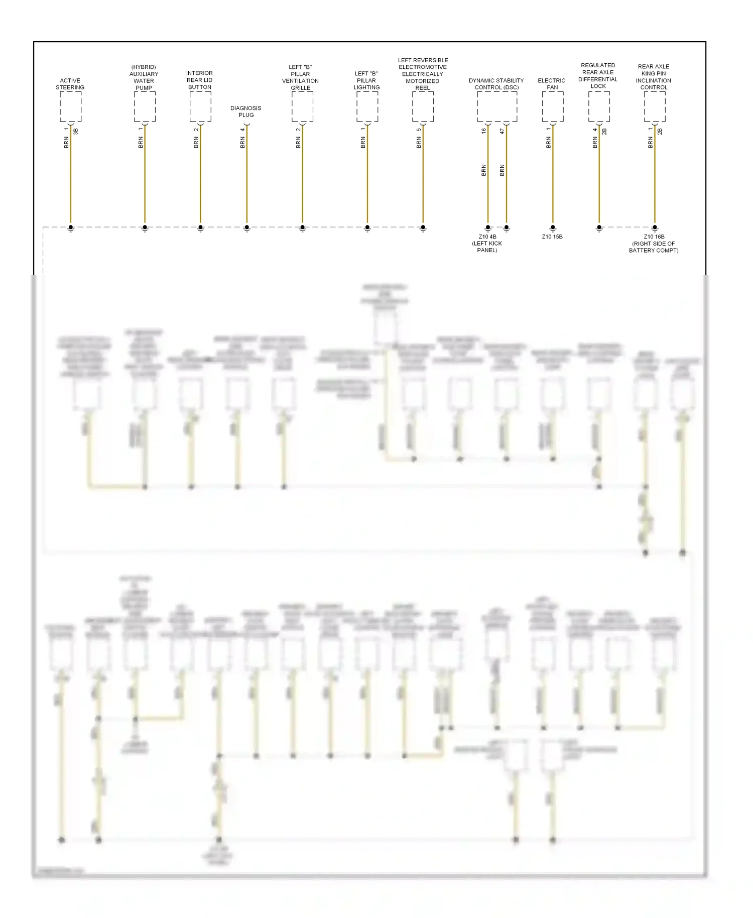 Wiring diagram left front tweeter lighting for BMW 7 series F01/F02 facelift (2012-2015) (1 of 1)