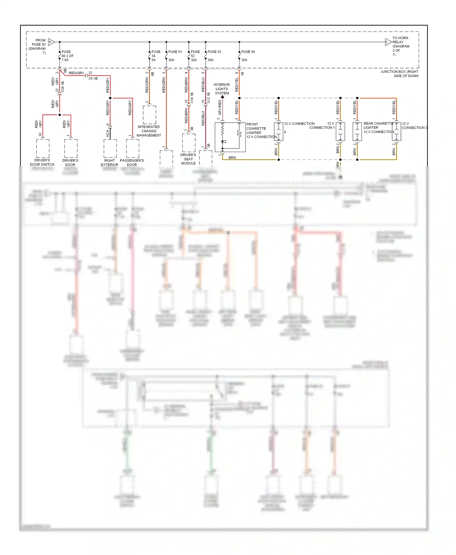 Wiring diagram left headlight for BMW 7 series F01/F02 facelift (2012-2015) (4 of 4)