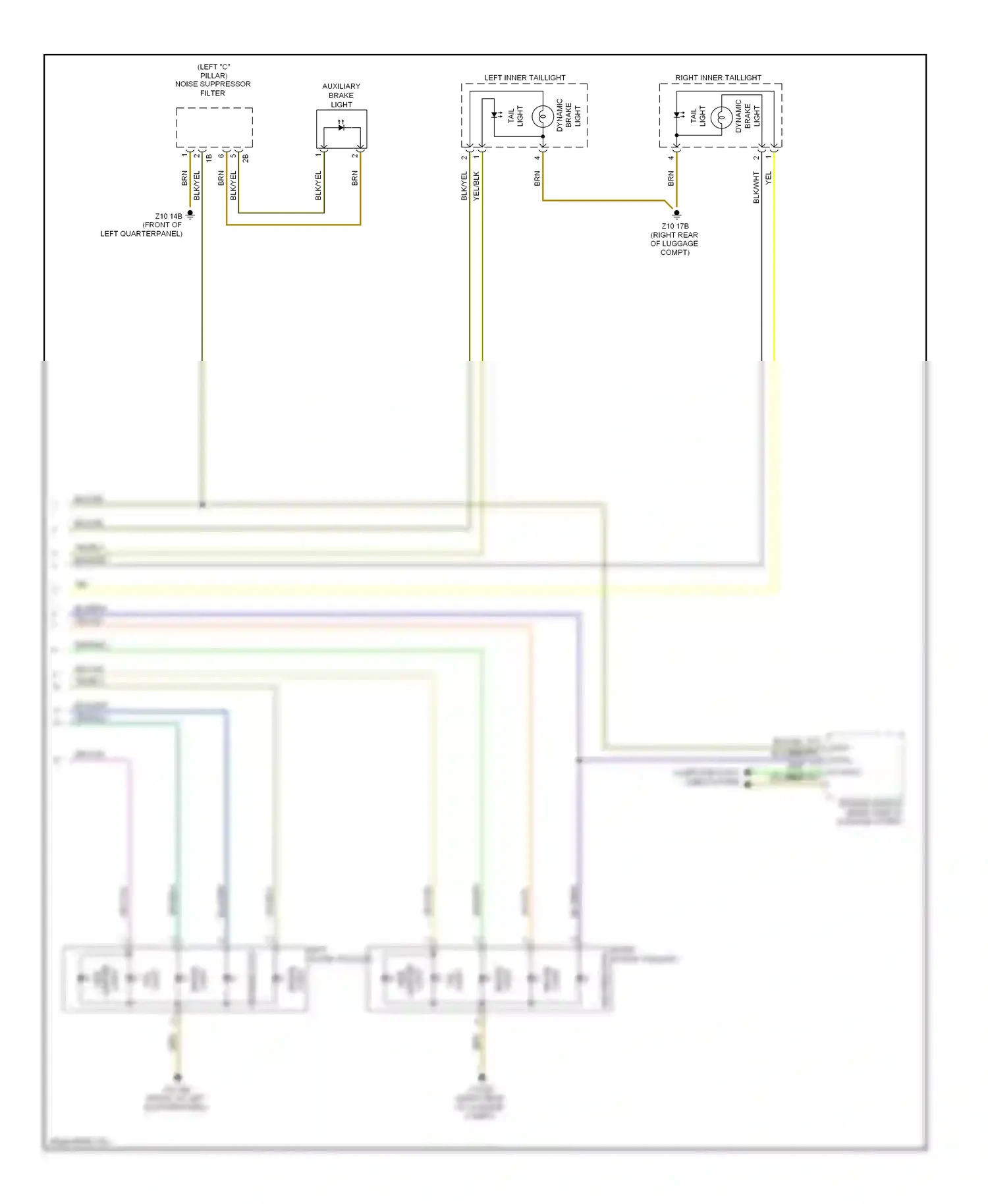 Wiring diagram left outer taillight for BMW 7 series F01/F02 facelift (2012-2015) (1 of 1)