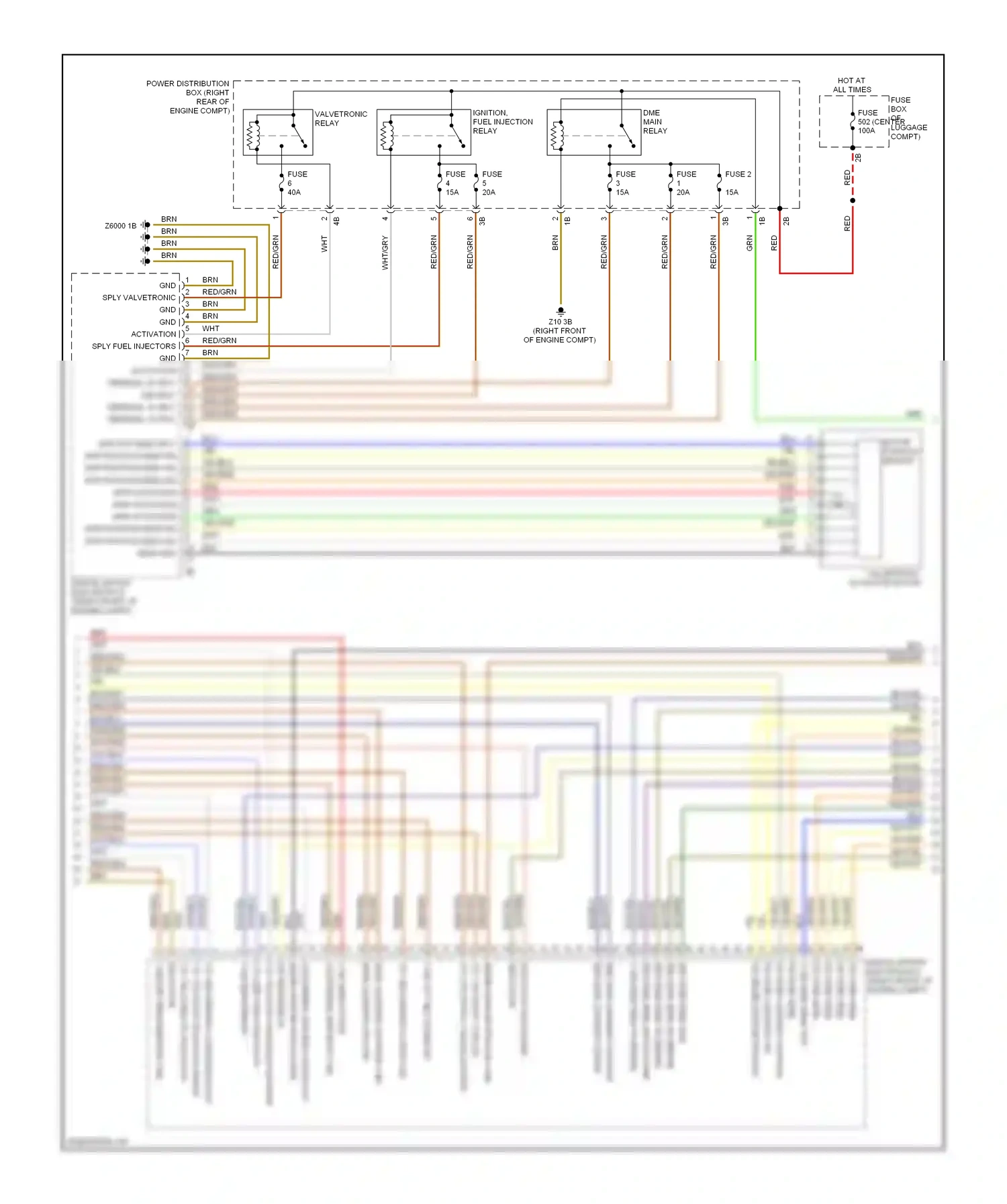 Wiring diagram motor position sensor for BMW 7 series F01/F02 facelift (2012-2015) (1 of 2)