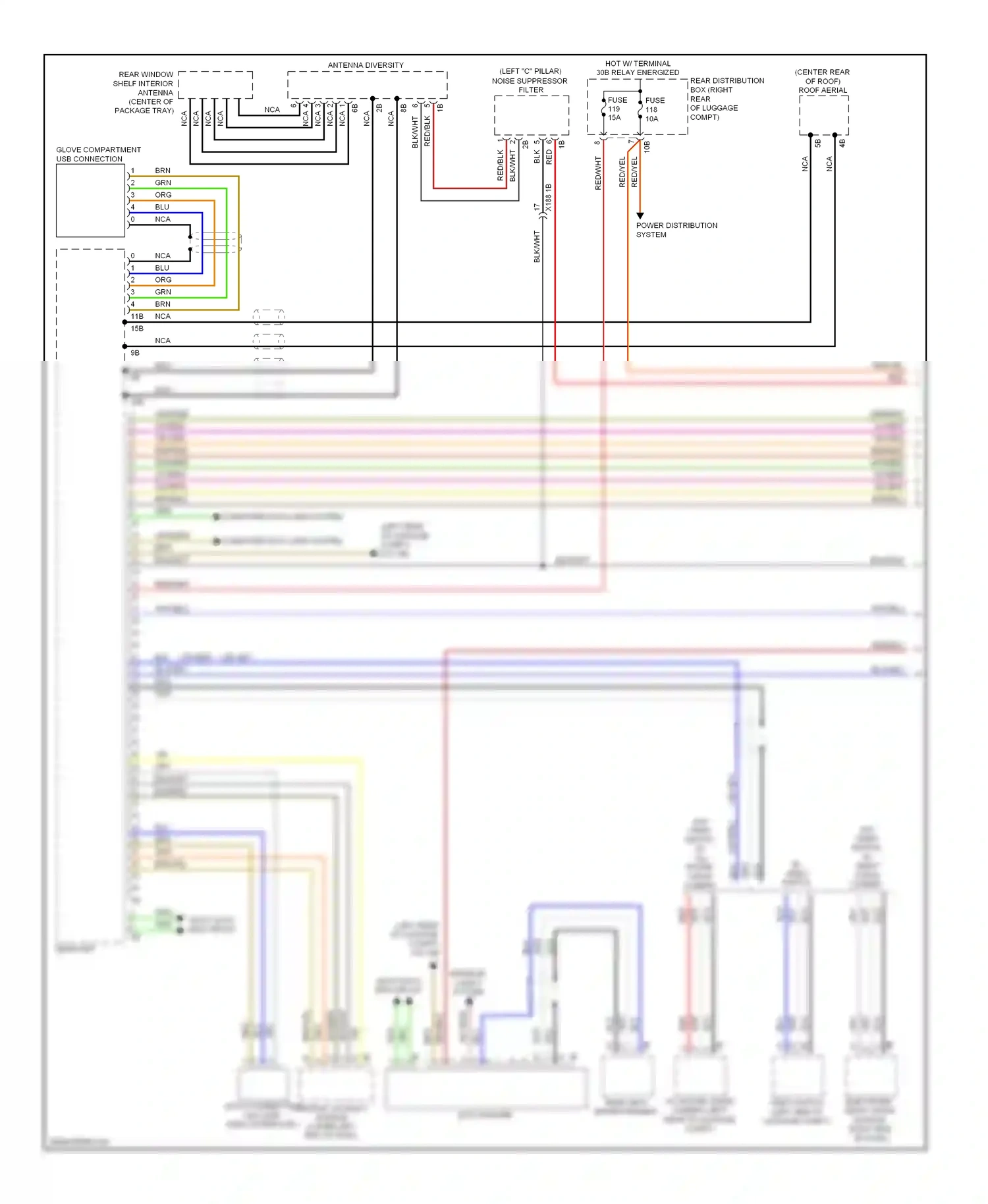 Wiring diagram power distribution system for BMW 7 series F01/F02 facelift (2012-2015) (13 of 36)