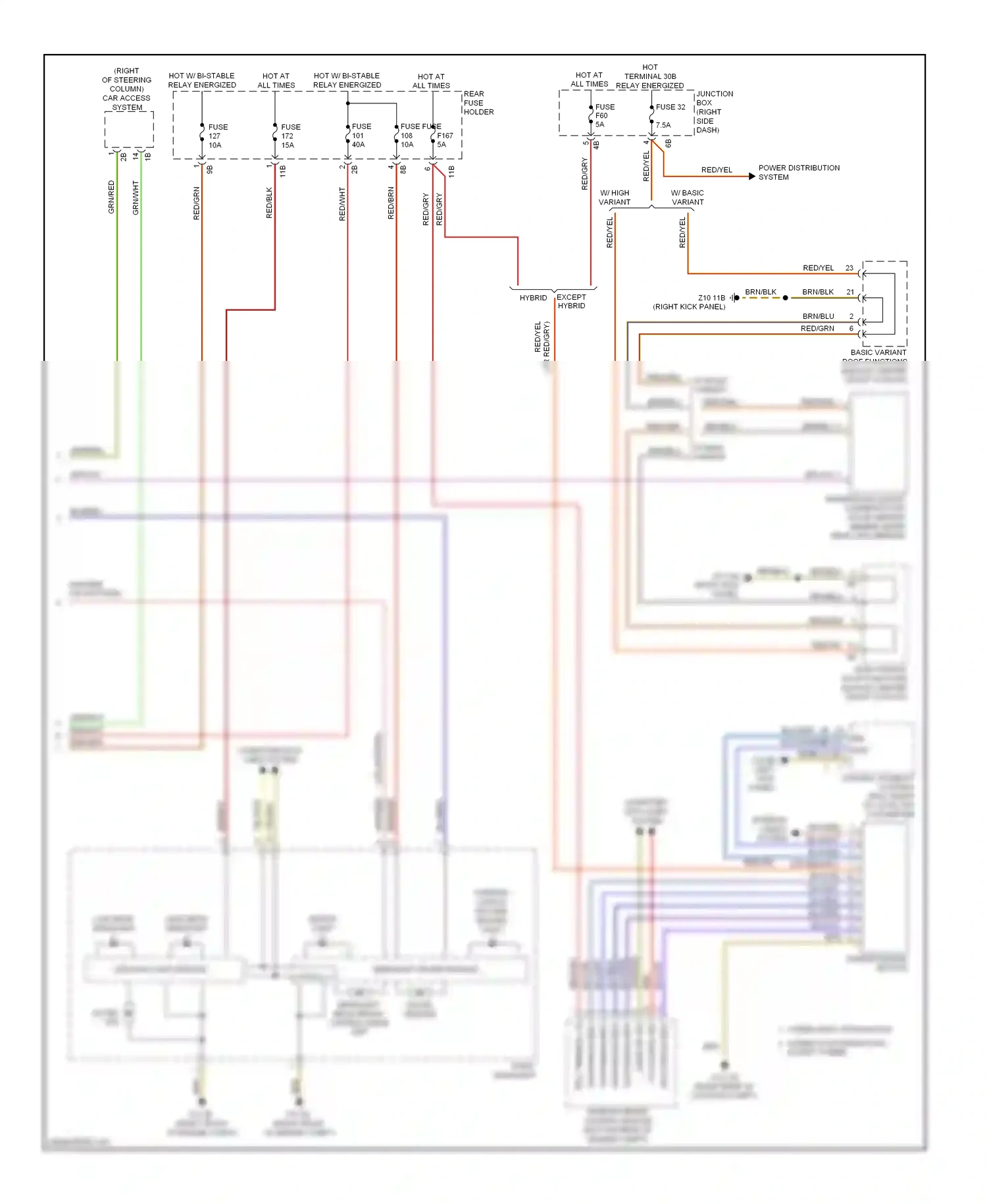 Wiring diagram power distribution system for BMW 7 series F01/F02 facelift (2012-2015) (9 of 36)