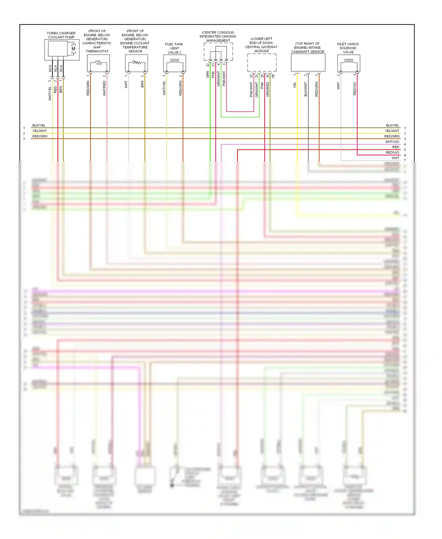Wiring diagram quantity control valve 2 for BMW 7 series F01/F02 facelift (2012-2015) (1 of 1)