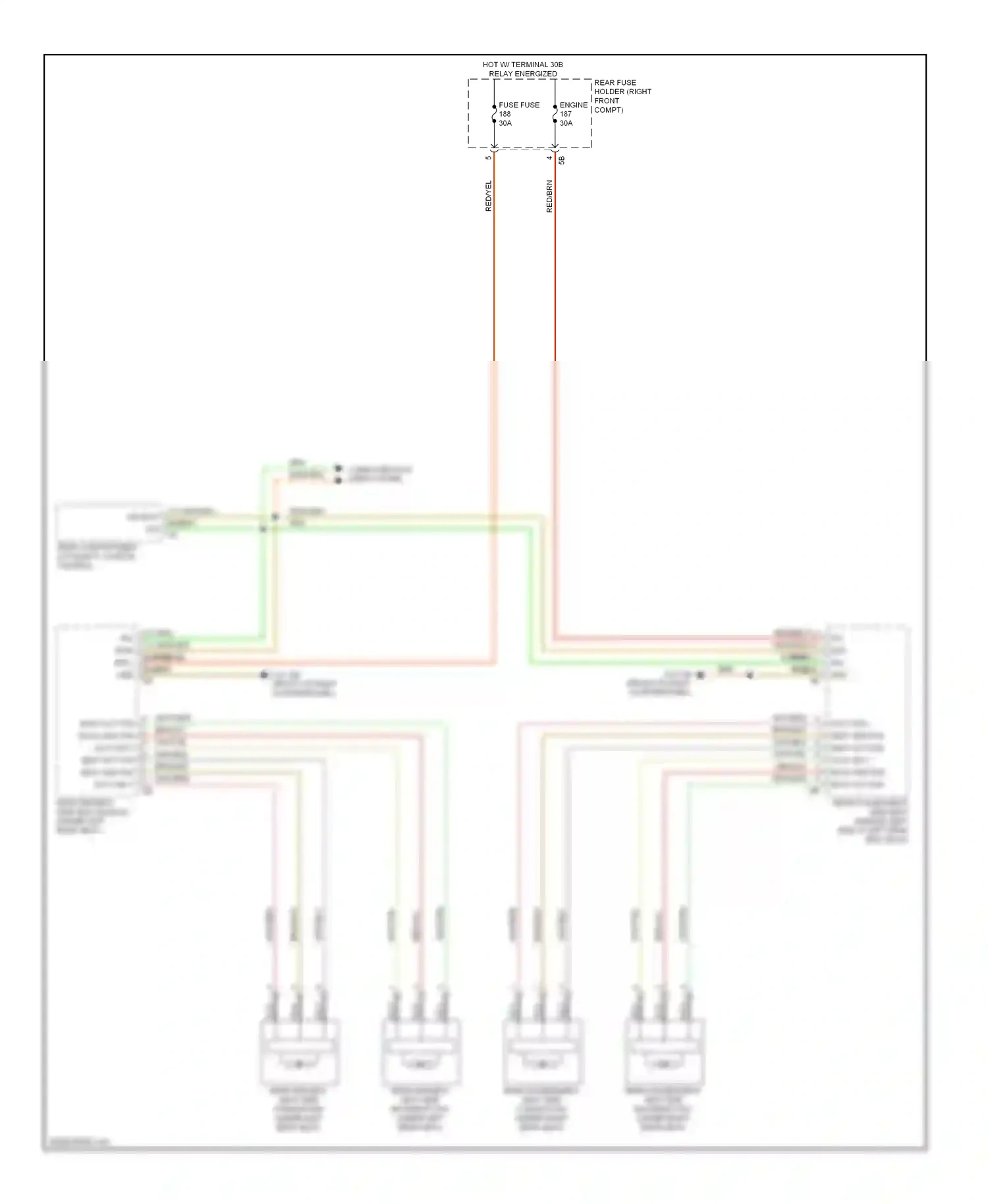 Wiring diagram rear compartment automatic climate control for BMW 7 series F01/F02 facelift (2012-2015) (6 of 6)