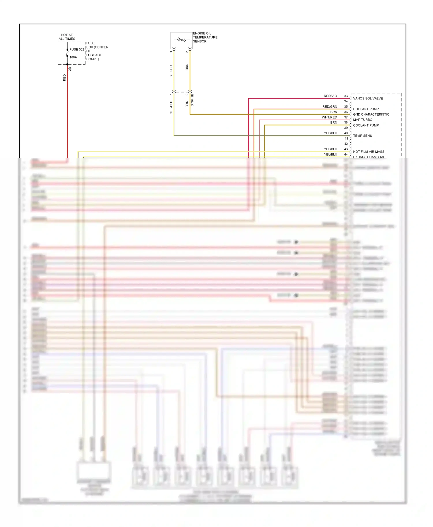 Wiring diagram red for BMW 7 series F01/F02 facelift (2012-2015) (81 of 97)