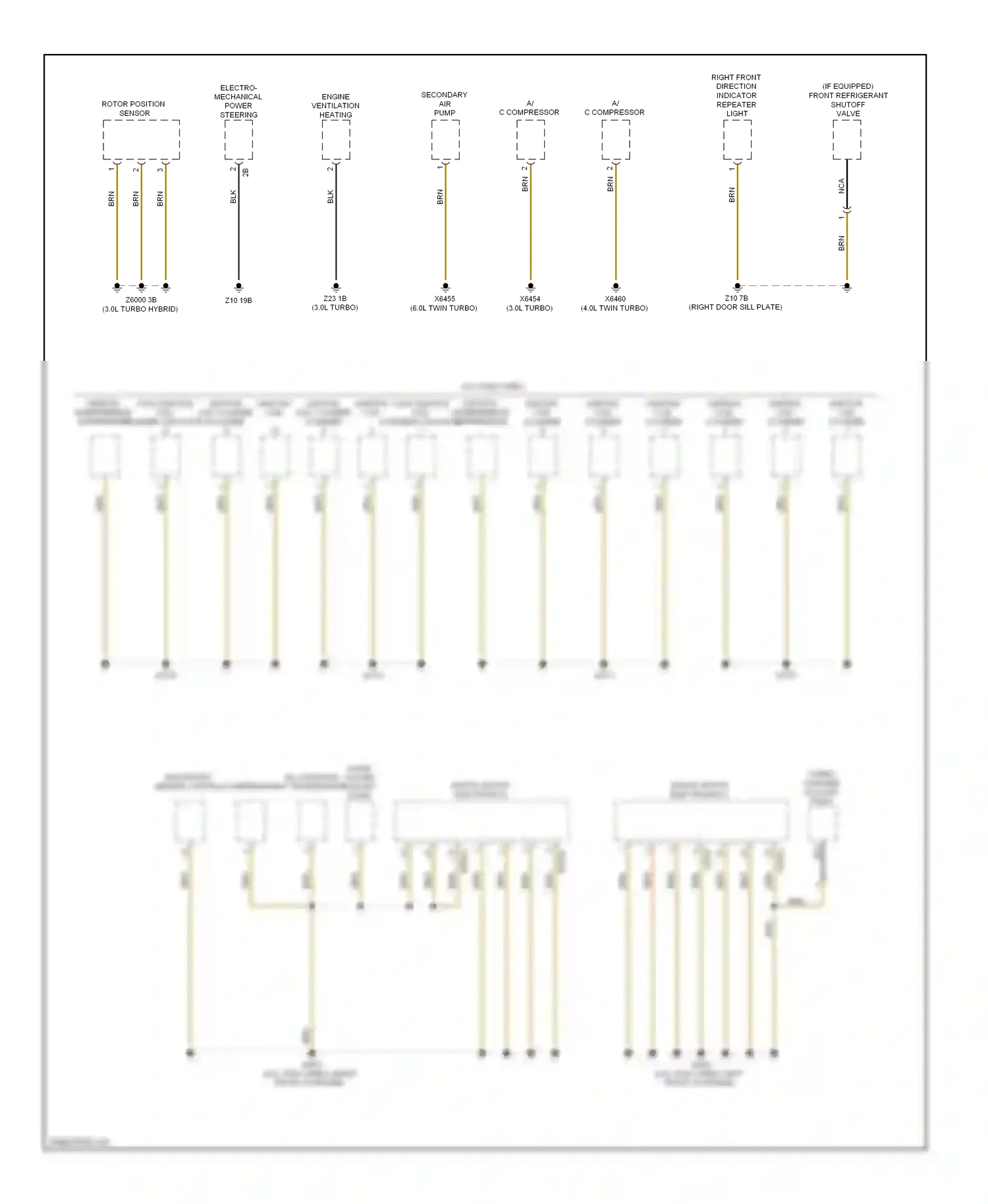 Wiring diagram right front direction indicator for BMW 7 series F01/F02 facelift (2012-2015) (1 of 1)