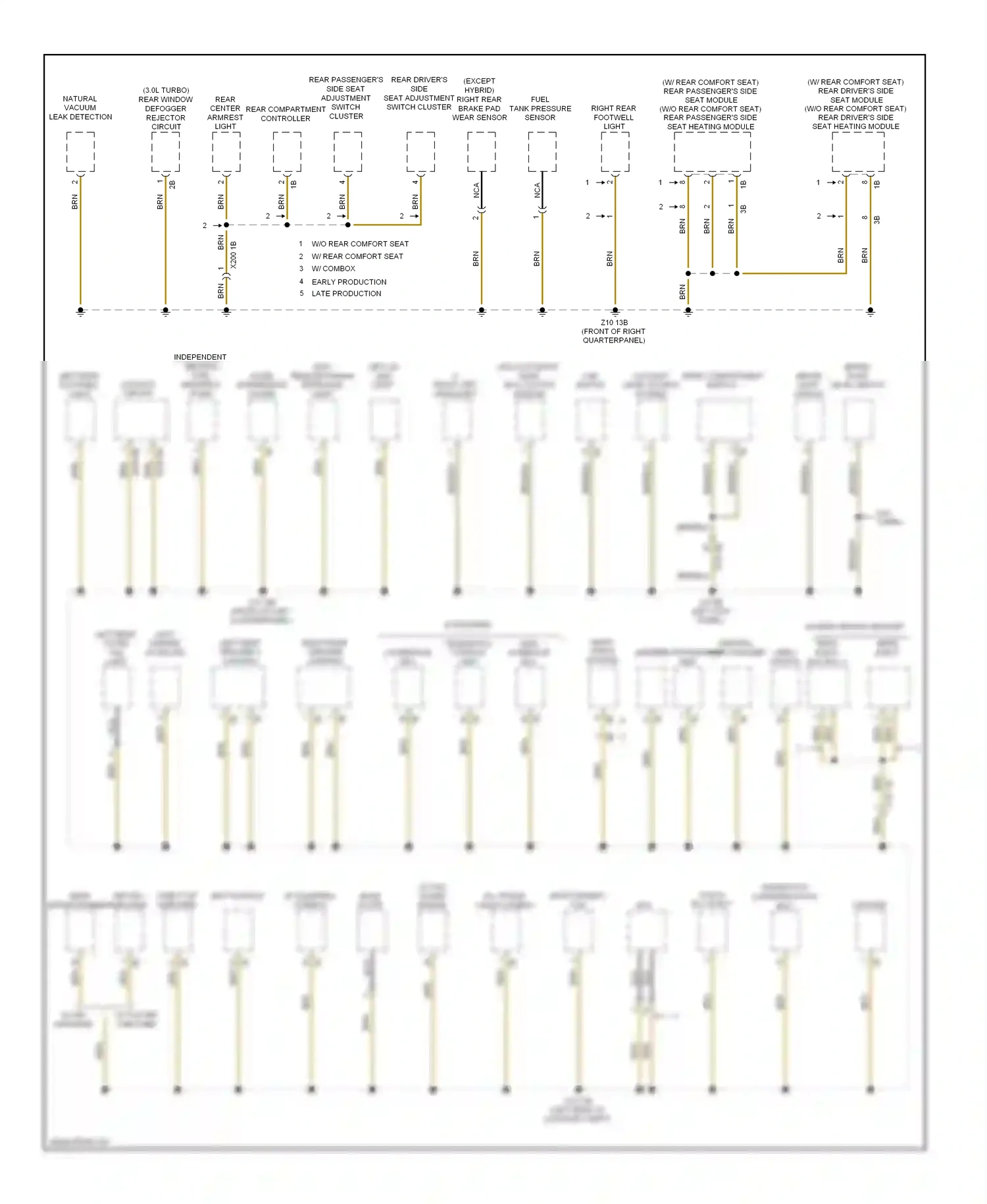 Wiring diagram right rear speaker 2 interface lighting box for BMW 7 series F01/F02 facelift (2012-2015) (1 of 1)