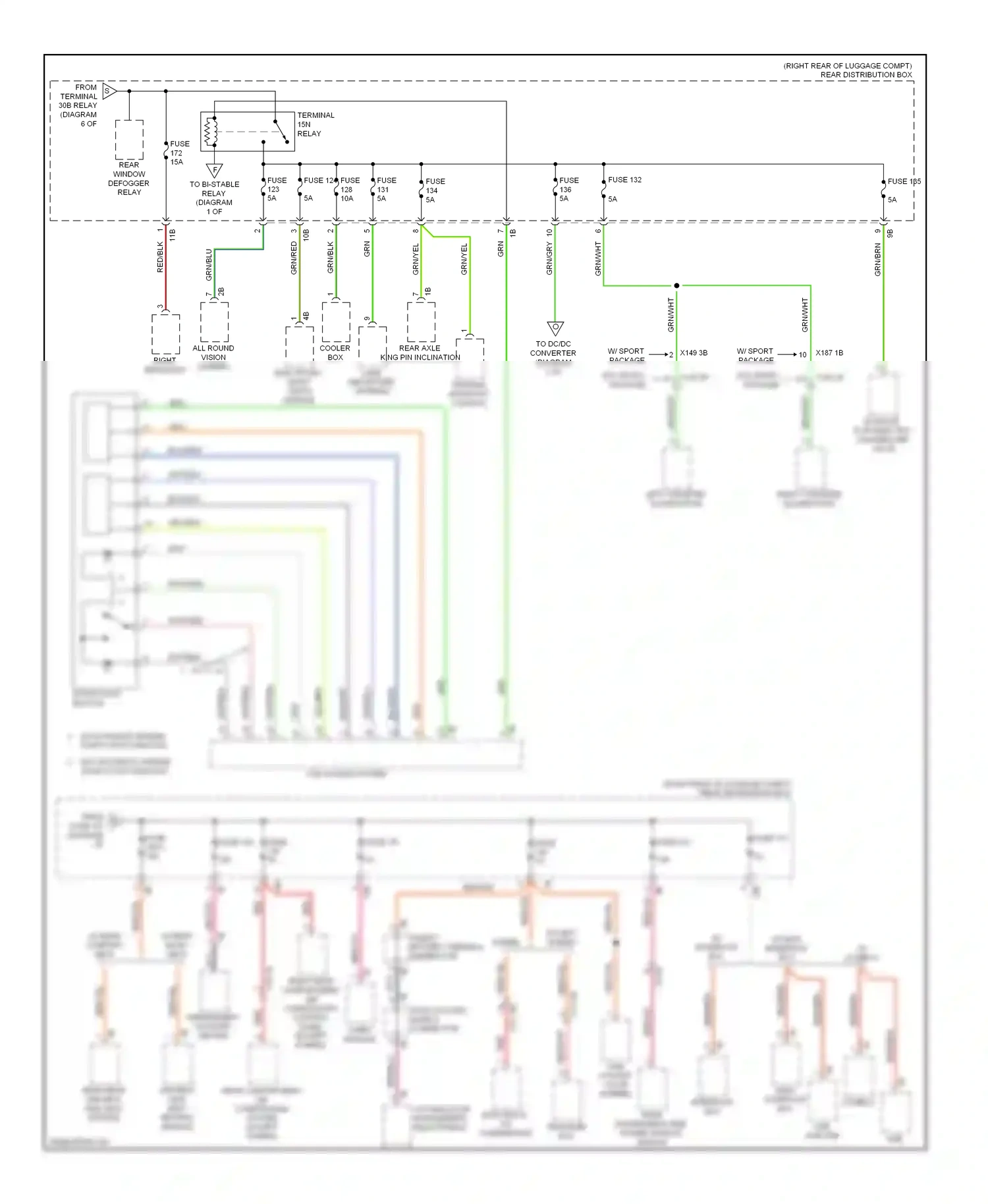 Wiring diagram start-stop button for BMW 7 series F01/F02 facelift (2012-2015) (2 of 3)