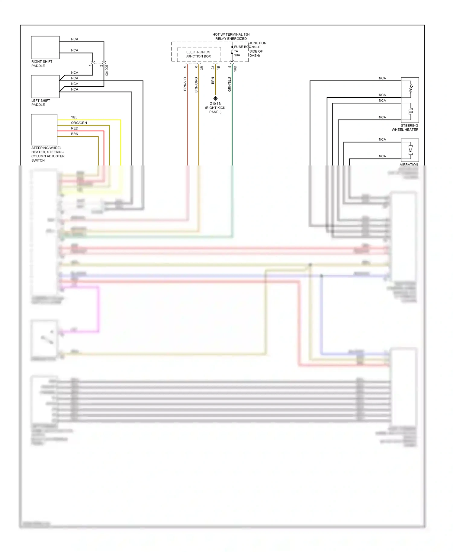 Wiring diagram steering column switch cluster for BMW 7 series F01/F02 facelift (2012-2015) (12 of 14)
