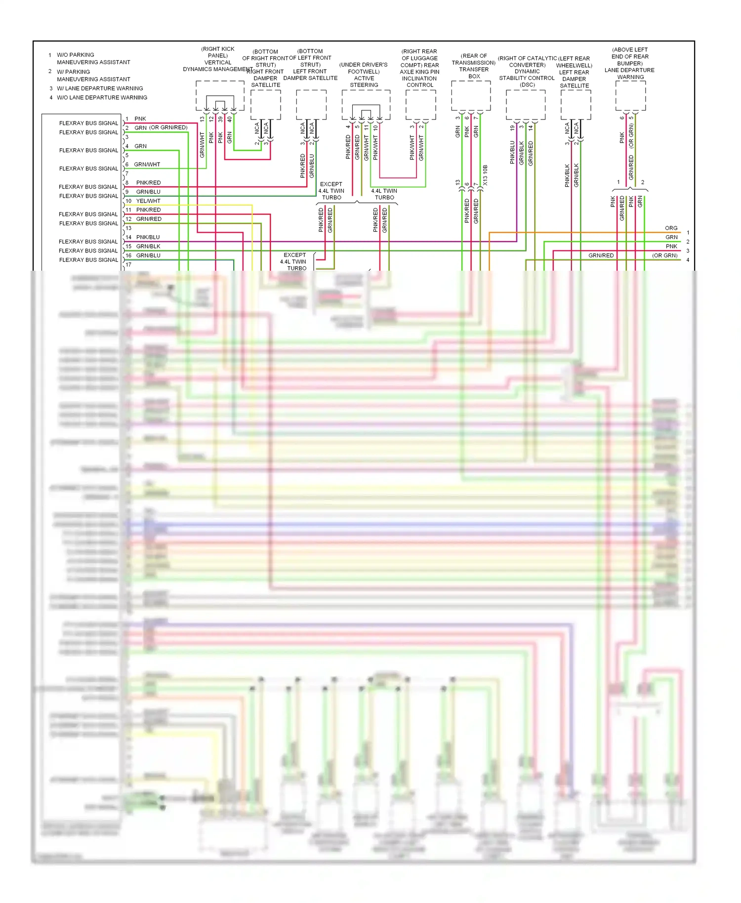 Wiring diagram steering column switch cluster for BMW 7 series F01/F02 facelift (2012-2015) (3 of 14)