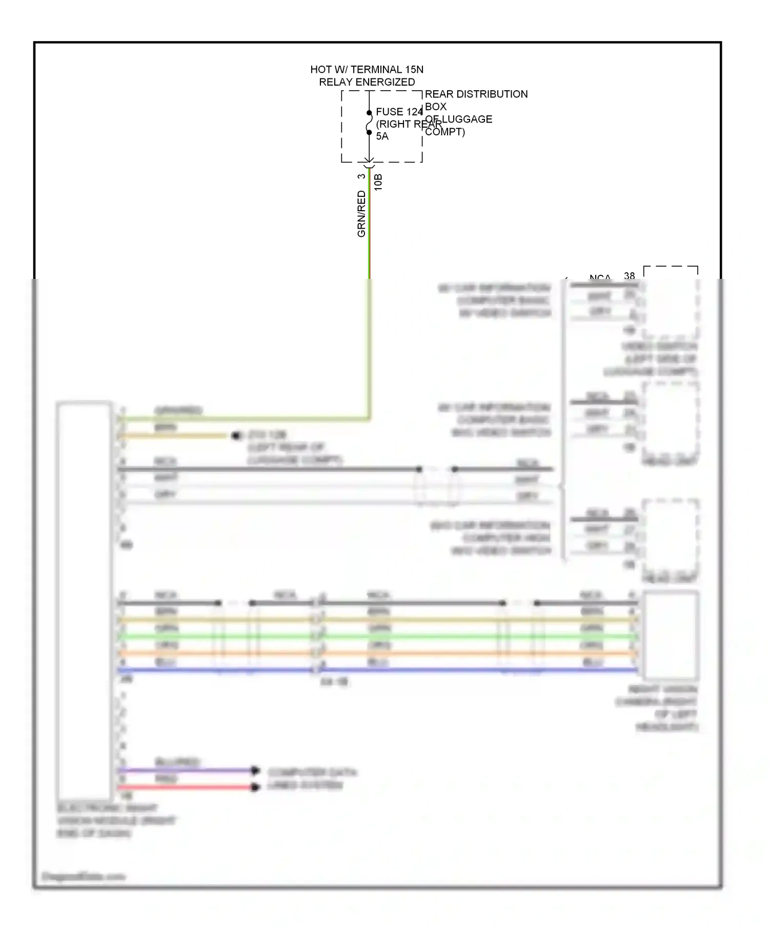 Wiring diagram w/ car information computer basic w/o video switch for BMW 7 series F01/F02 facelift (2012-2015) (1 of 1)