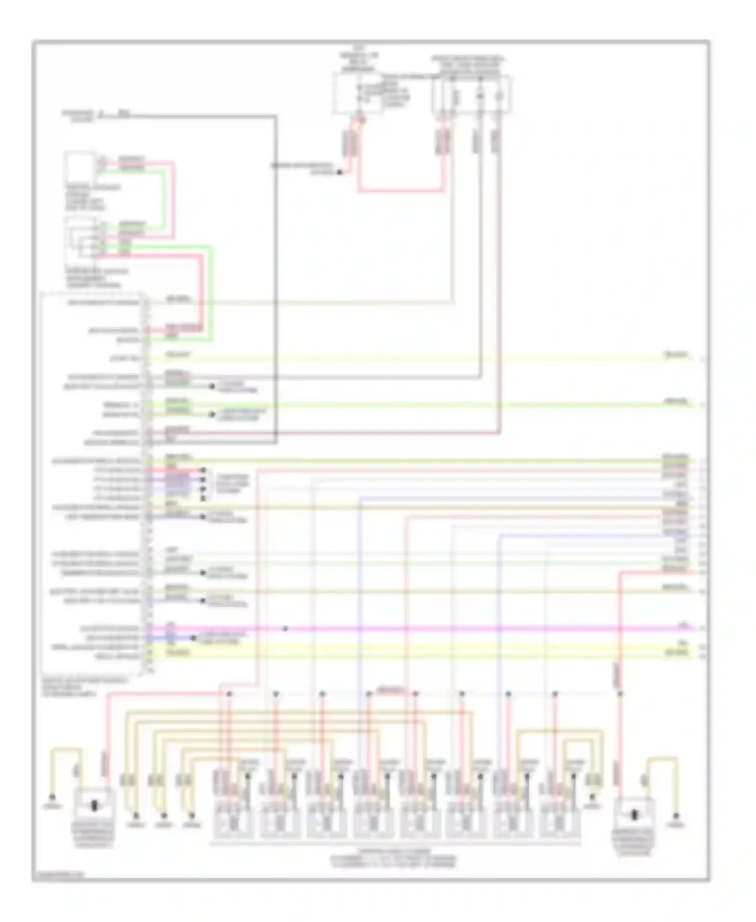7 series BMW F01/F02 (2008-2012): Wiring diagram engine performance 4.4l twin turbo (1 of 6)